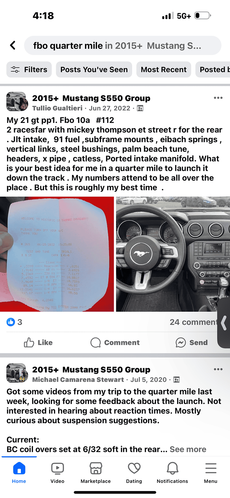 S650 Mustang 1/4 Mile Times IMG_1642