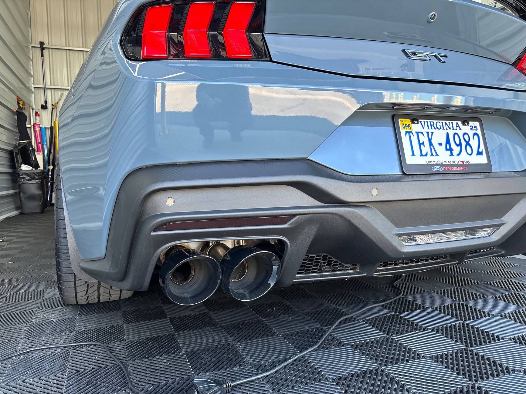 S650 Mustang Vapor Blue with 4" black tips IMG_1884