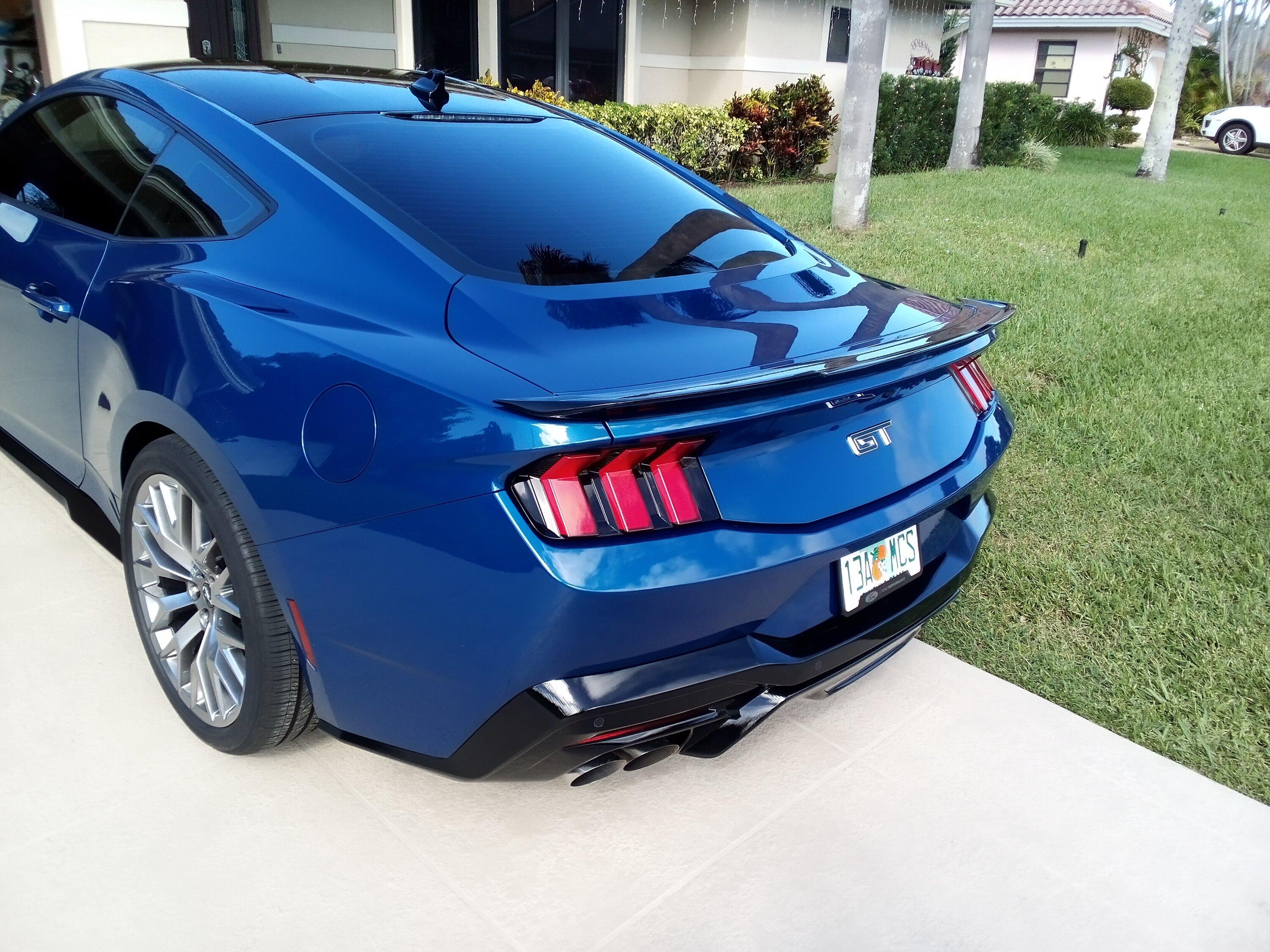 S650 Mustang Factory Ford rear deck spoiler just installed! And the gloss black matches the lower gloss trim perfectly. IMG_20231217_130310