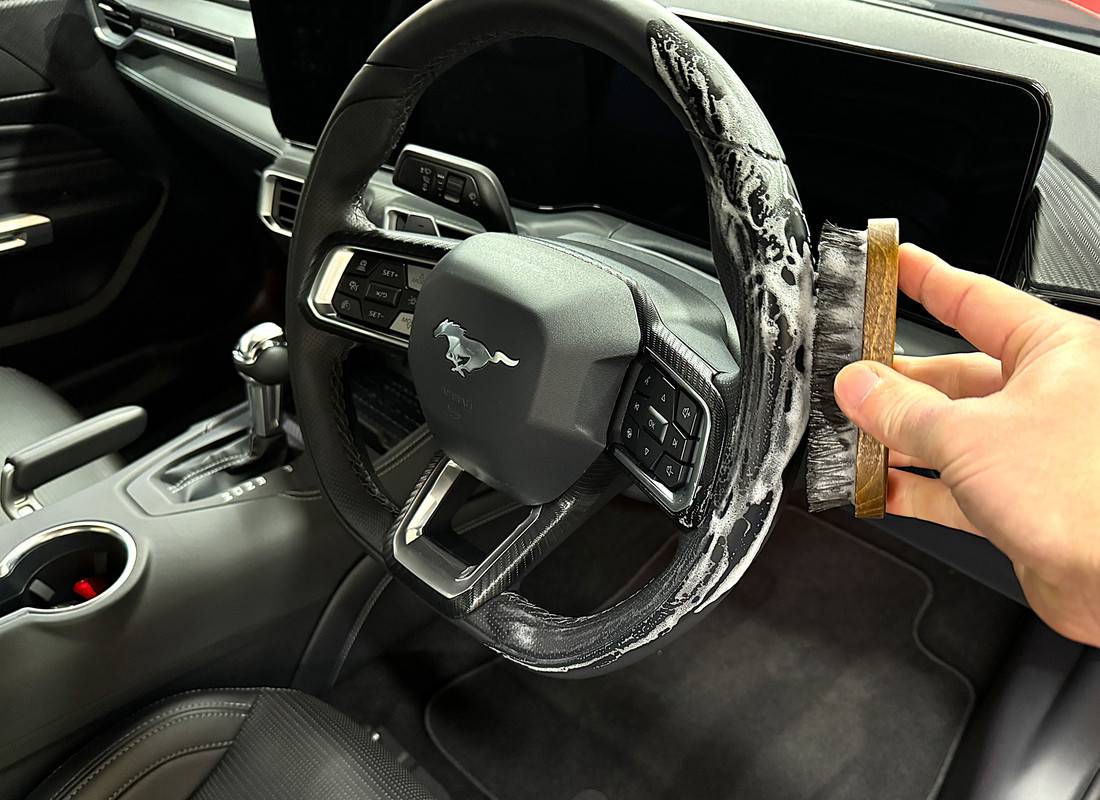 S650 Mustang Best interior treatment for leather, dash, weather stripping ? IMG_2161
