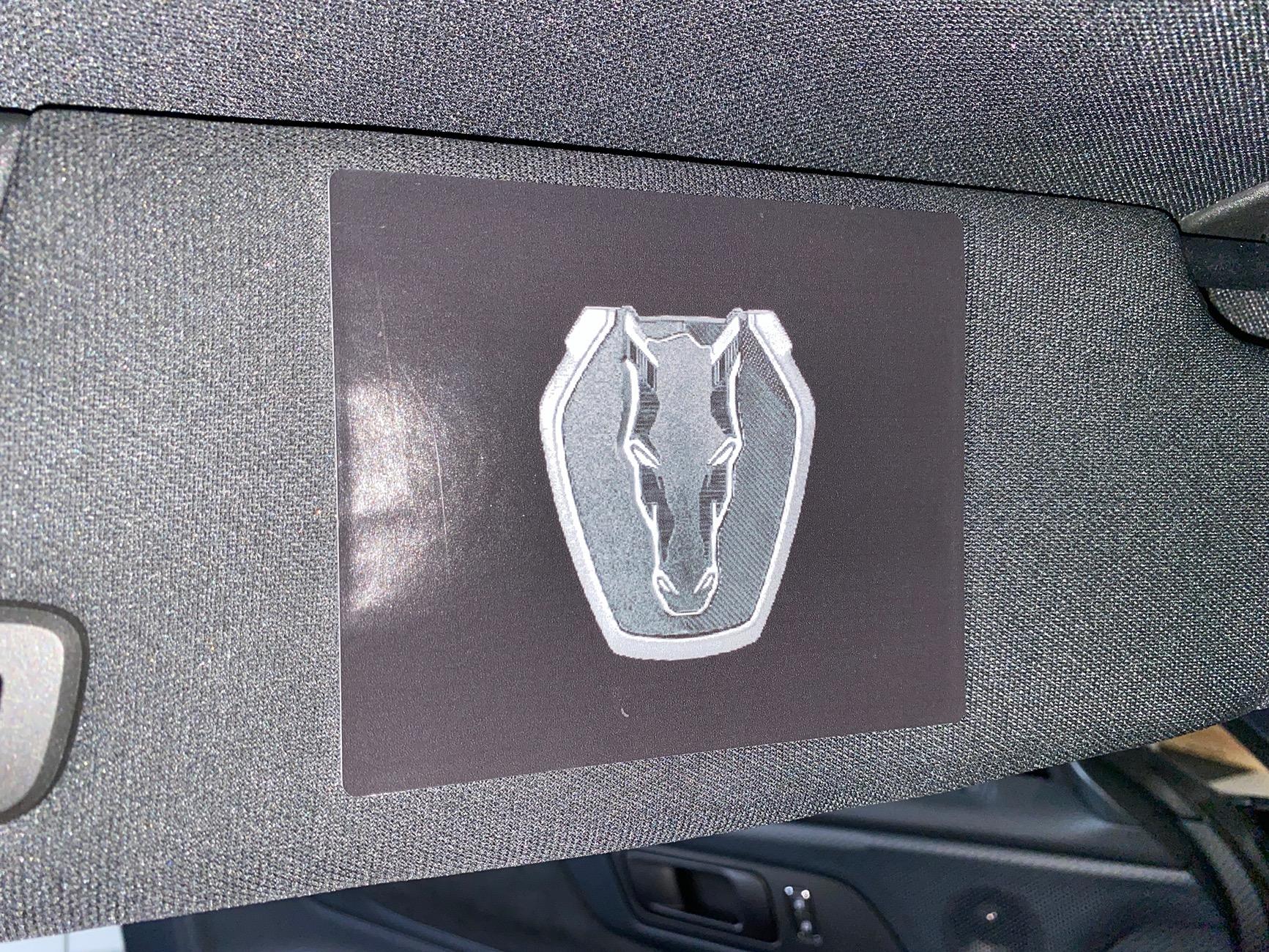 S650 Mustang Sun Visor Ugly Decal Defeated! IMG_2965
