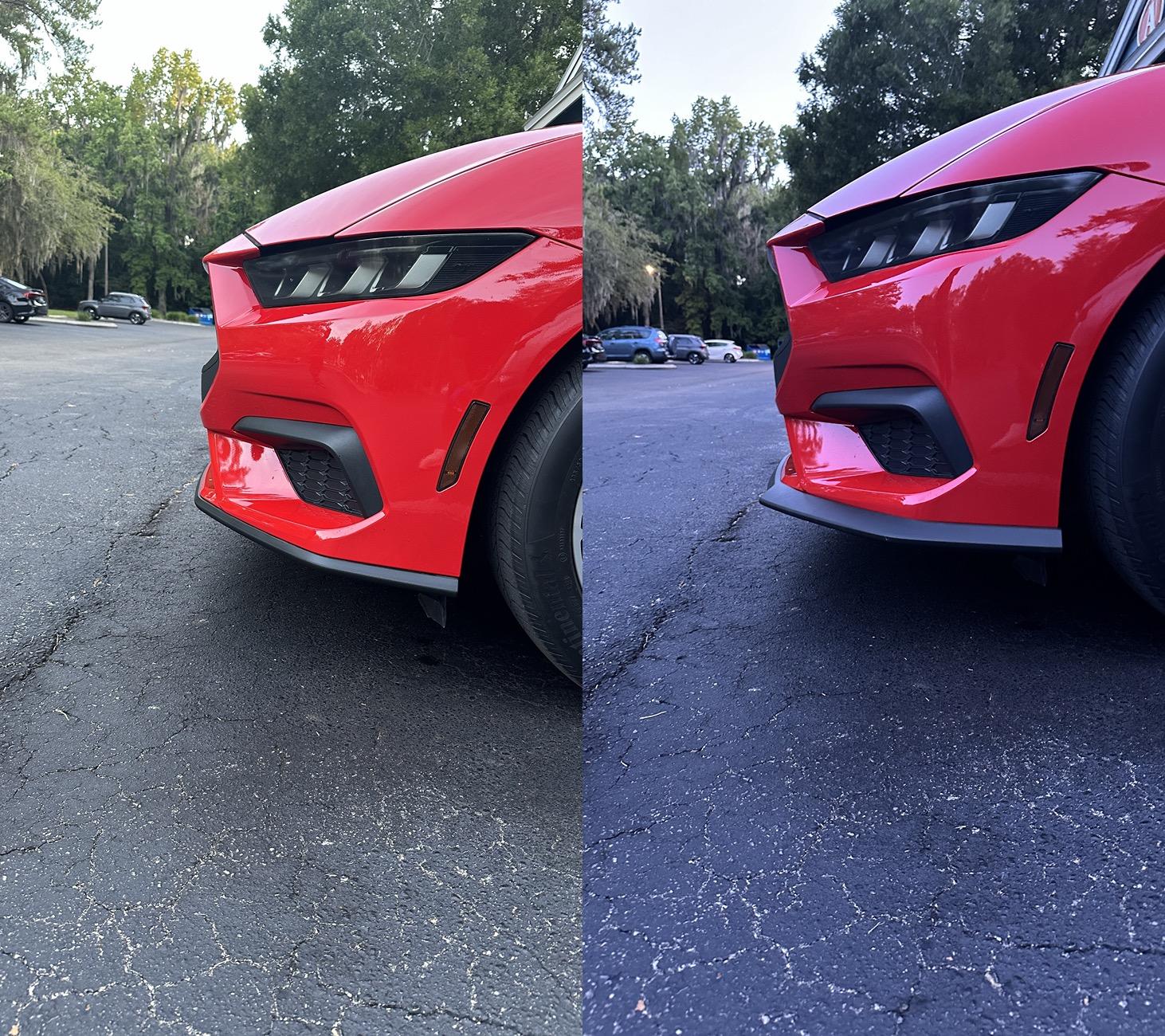 S650 Mustang Transforming the front end of the car, adding air design splitter, GT style grille and hood vent IMG_3312