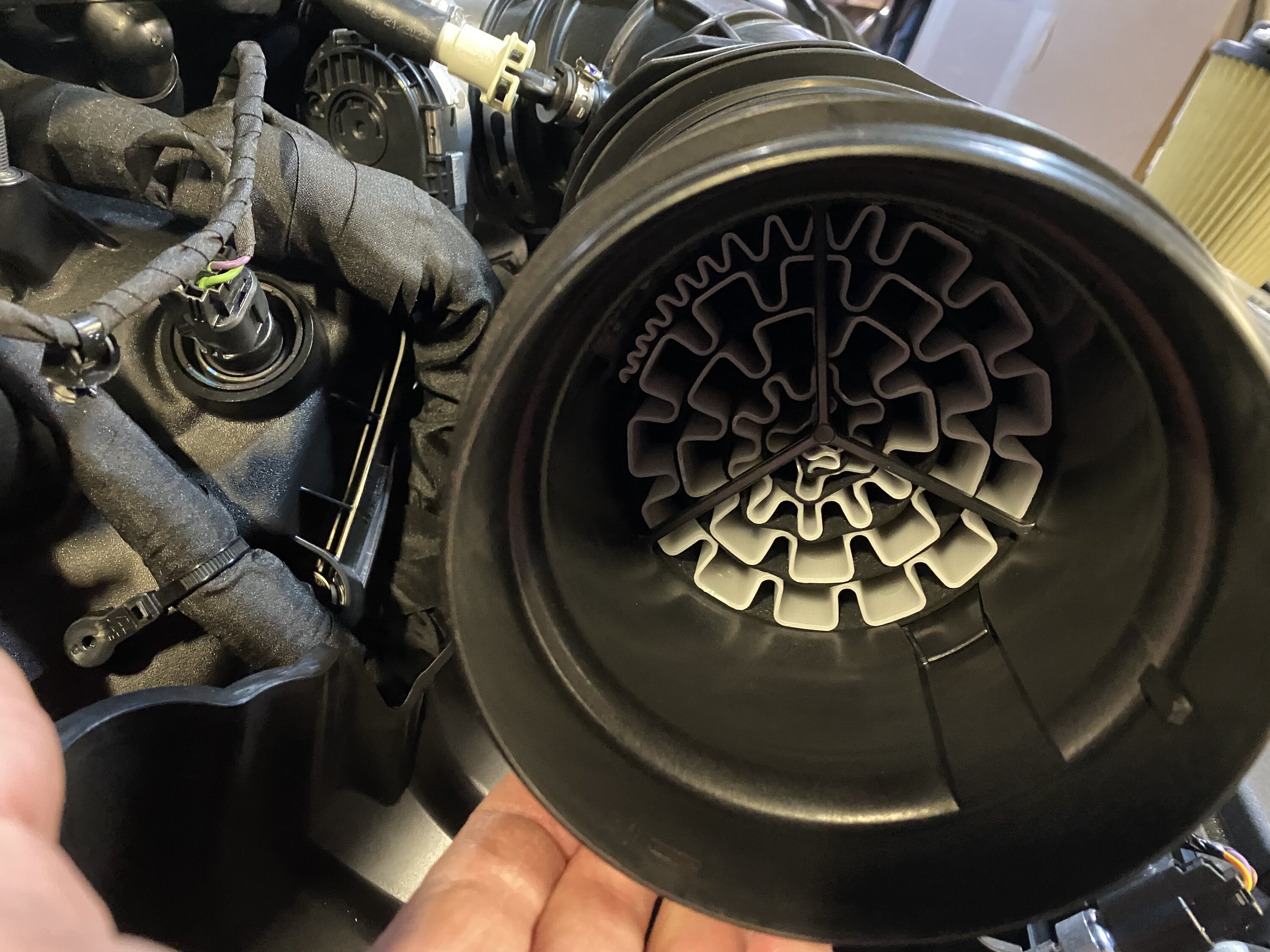 S650 Mustang DIY: how to remove hydrocarbon filters from 2024 Mustang GT / Dark Horse IMG_3974