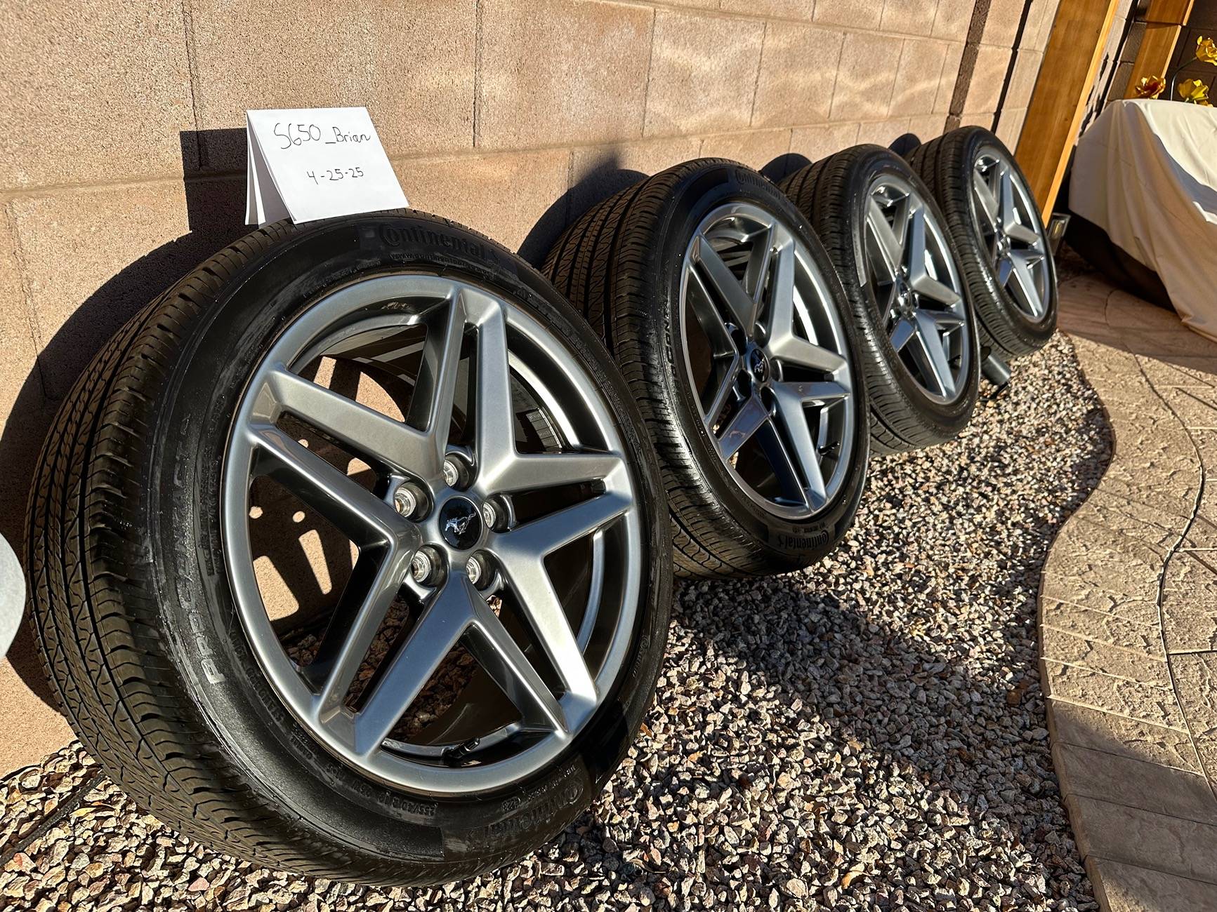 S650 Mustang 2024 Ford Mustang OEM Premium 19" Rims and Tires IMG_4136