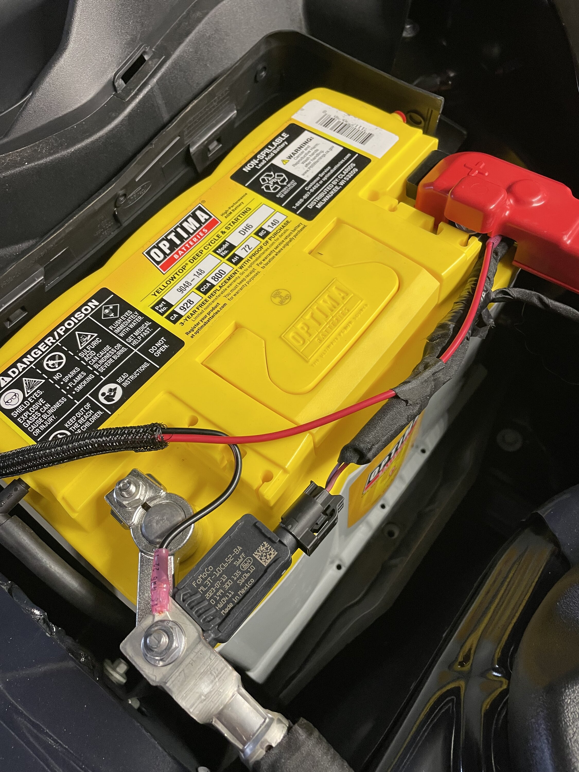 S650 Mustang OPTIMA battery installed! IMG_5448