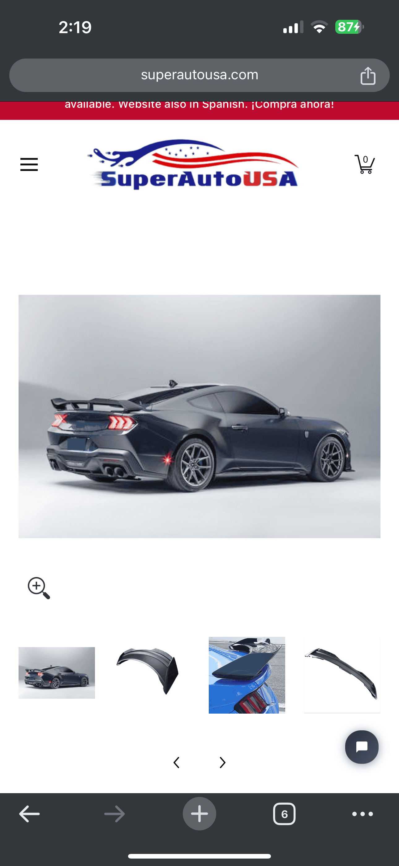 S650 Mustang New dark horse style spoiler on pre order? IMG_5959