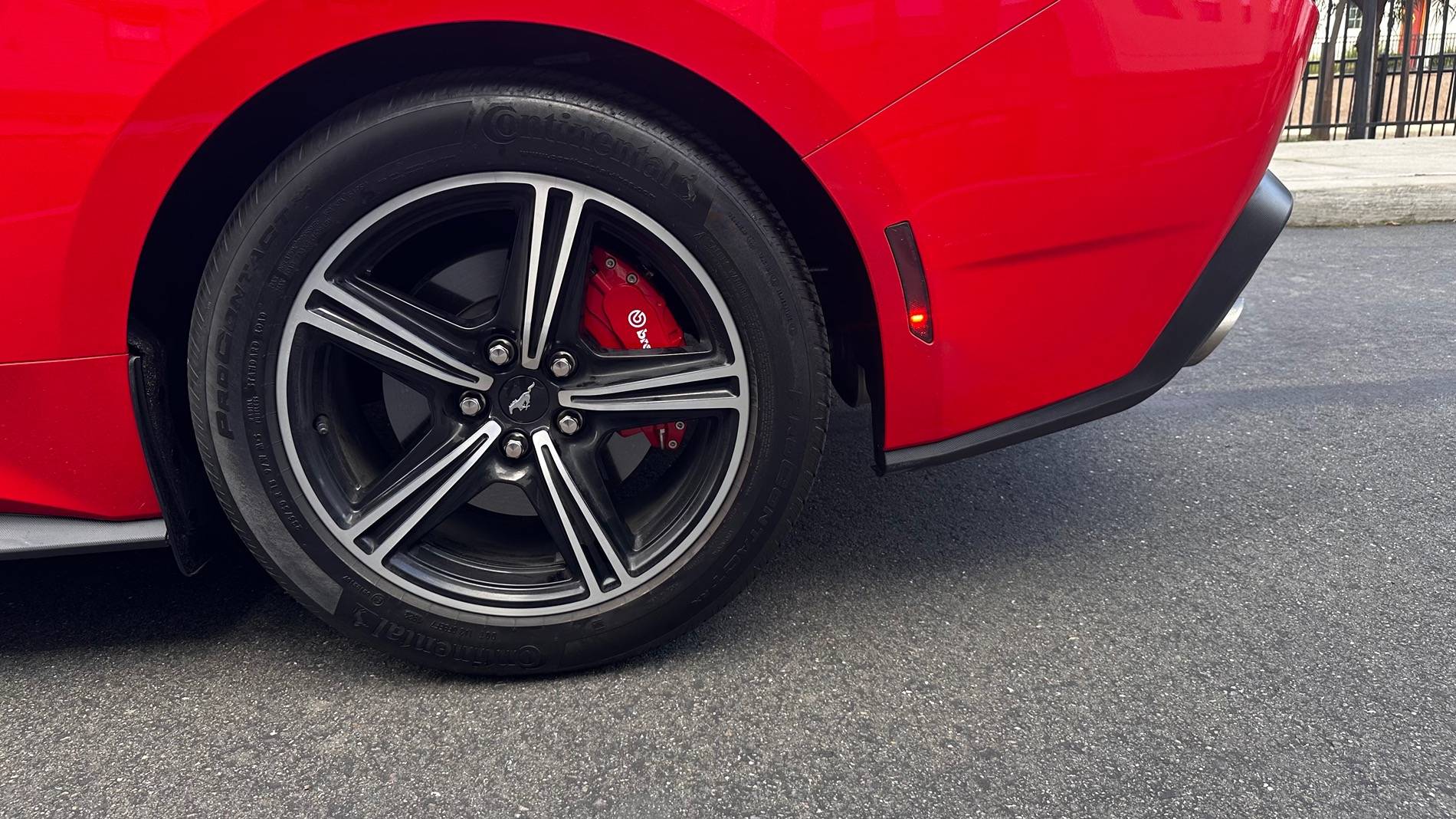 S650 Mustang AOOA brake caliper covers installed IMG_7008