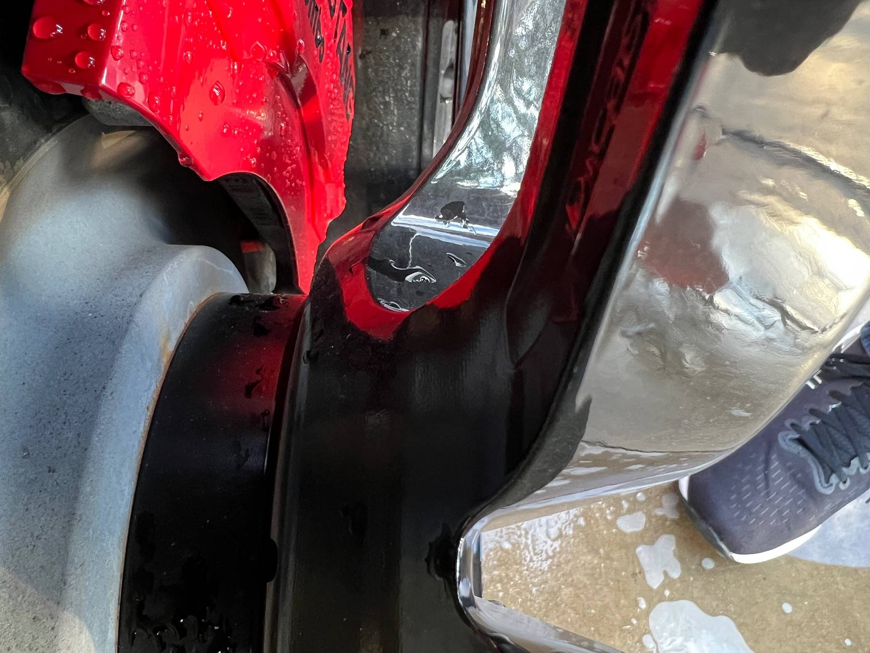 S650 Mustang AOOA brake caliper covers installed IMG_7033