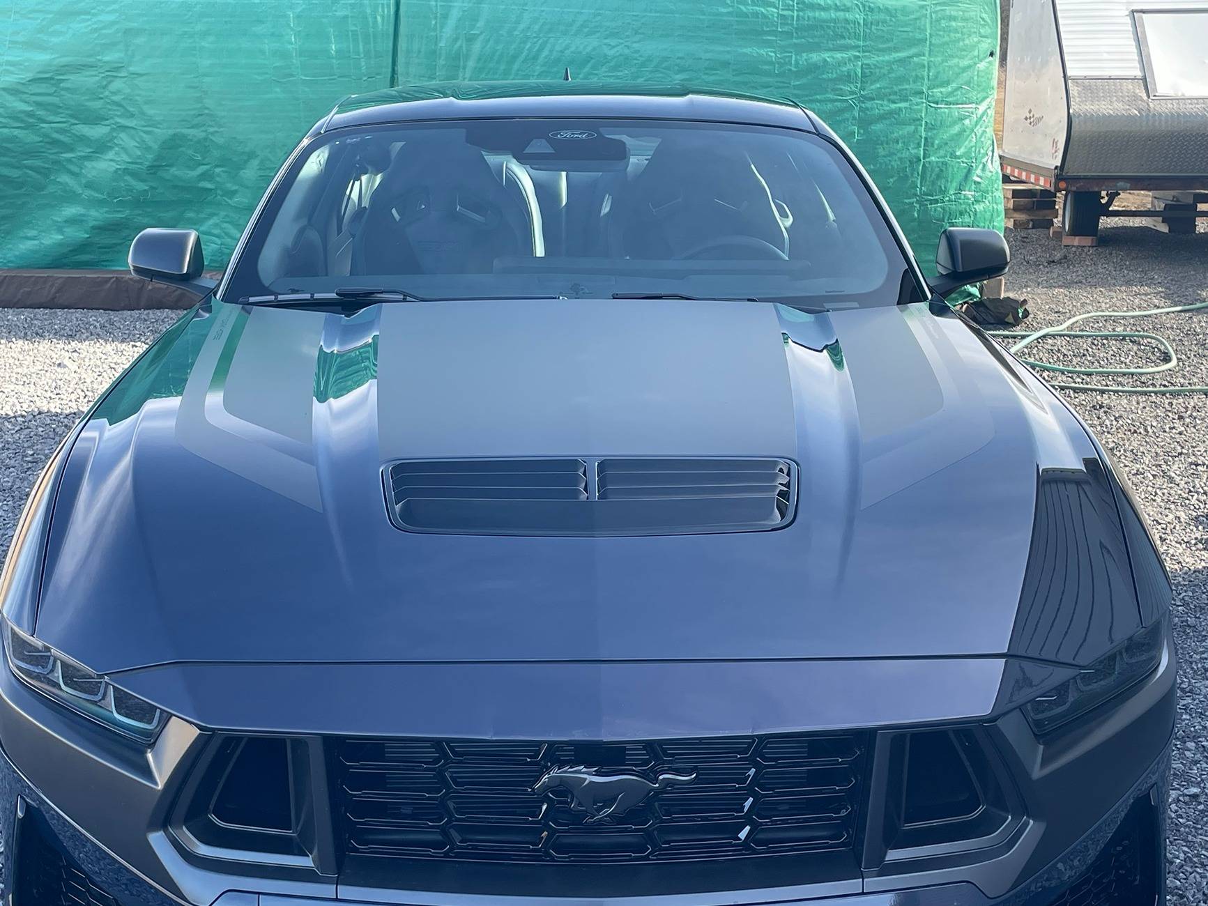 S650 Mustang Dark Horse Painted hood vs Vinyl decal IMG_7240.JPG