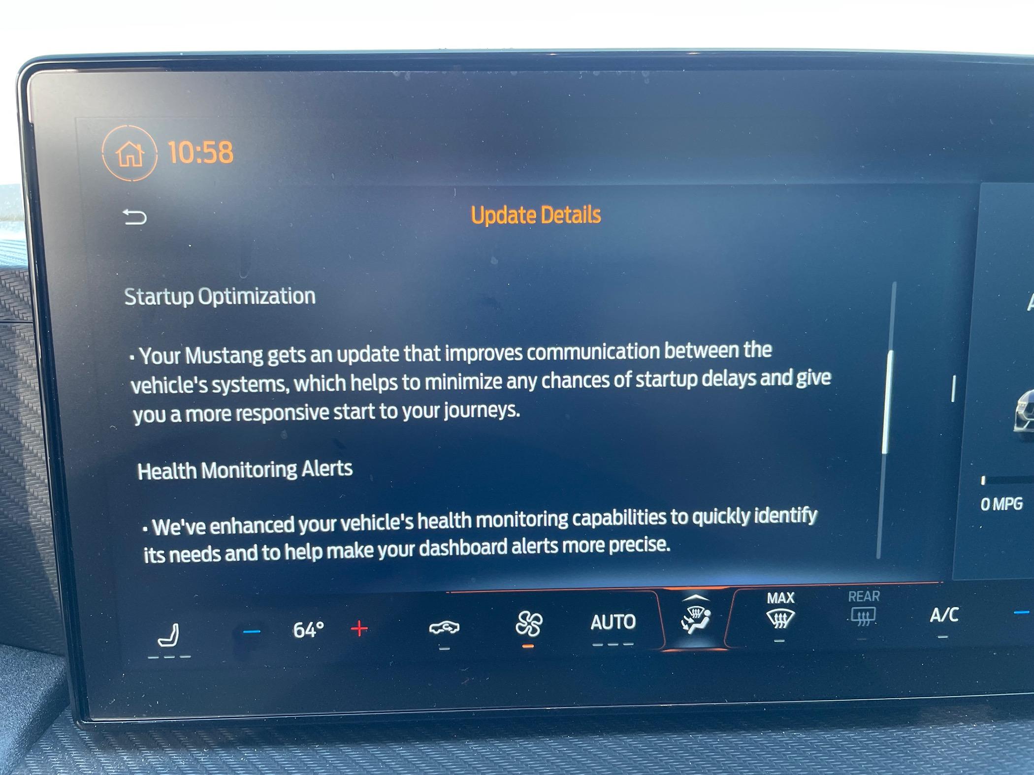 S650 Mustang First OTA software update IMG_8125
