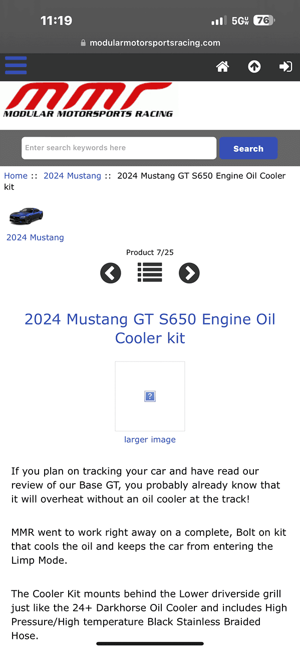 S650 Mustang Non PP extra oil cooler IMG_8899