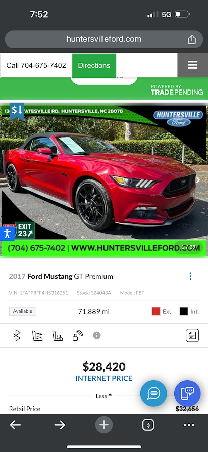 S650 Mustang Found my 2017 Mustang GT Convertible Premium 401A for sale IMG_9802.PNG