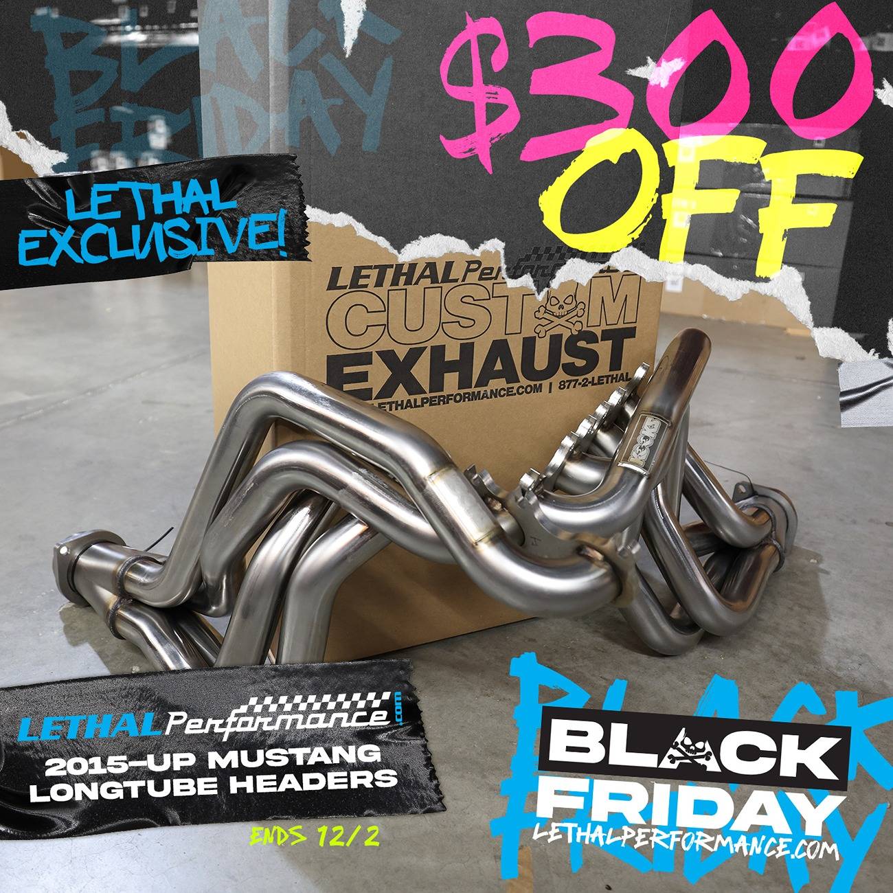 S650 Mustang Black Friday 2024 at Lethal Performance has BEGUN! LPbyKooksHeaders