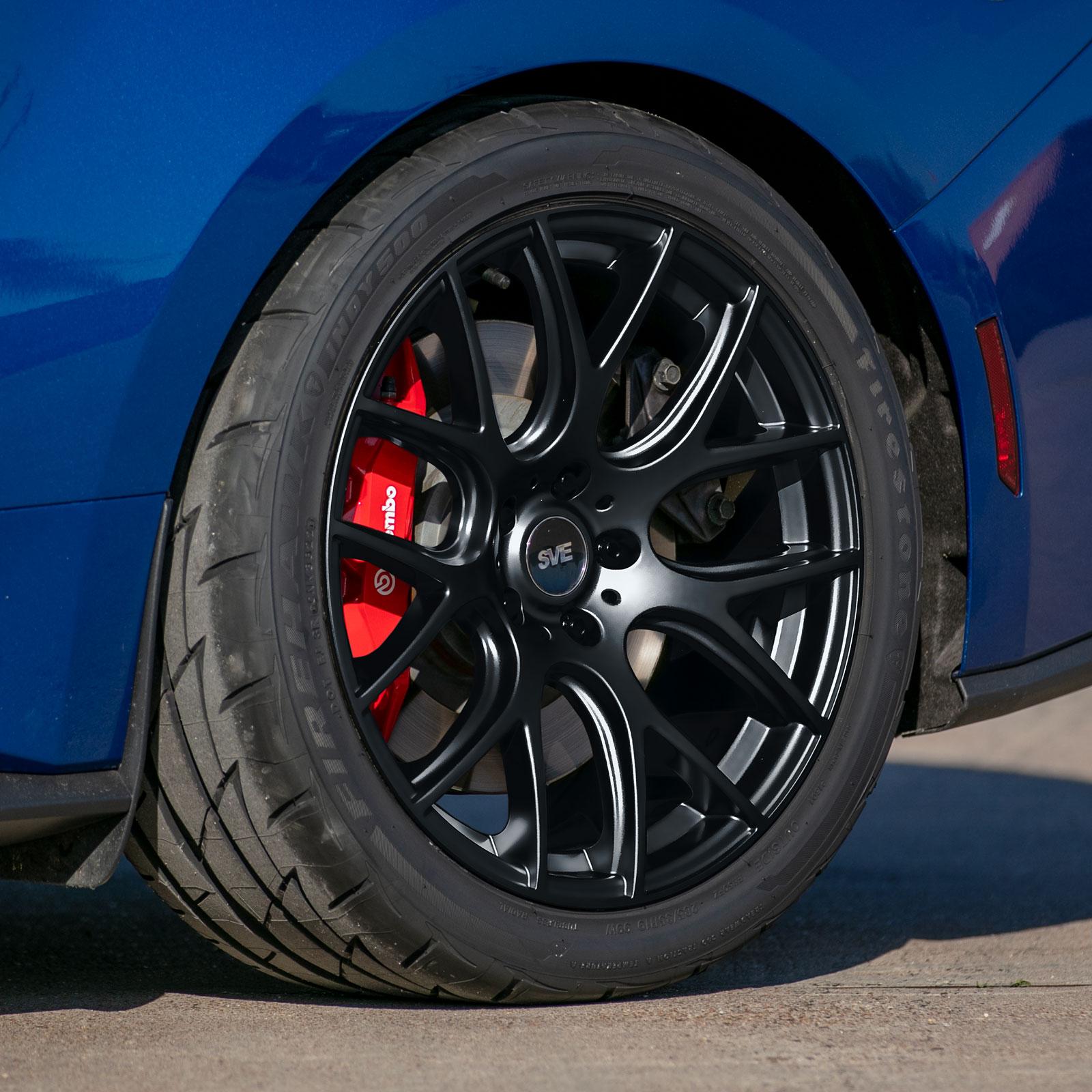 S650 Mustang 2024 Atlas Blue Mustang GT On SVE Drift Wheels MHP1_2024_FlatBlack_OC_5