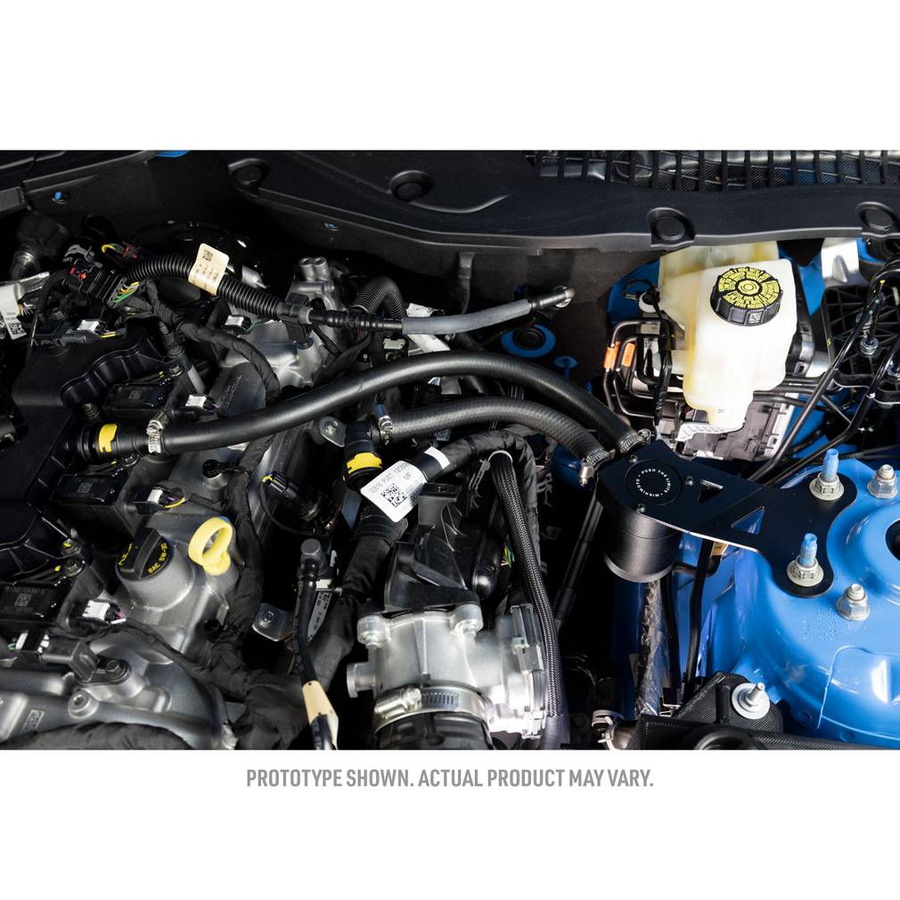 S650 Mustang Special Promotion on Mishimoto Catch Can Kits and License Plate Relo Kits for 2024+ EcoBoost Mustangs! MMBCC-MUS4-24_Installed_1