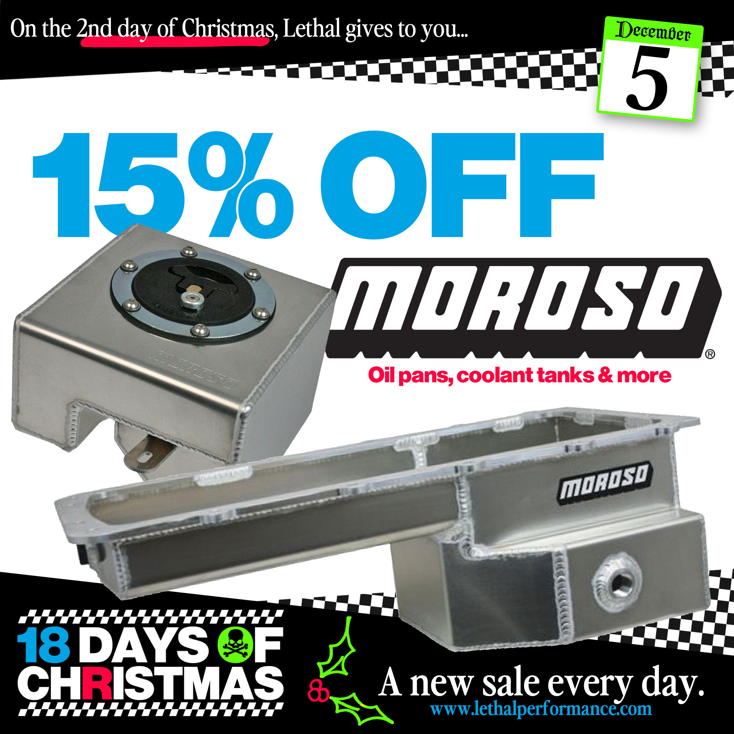 S650 Mustang Lethal Perfomance's 18 Days of Christmas SALES START NOW!! Moroso_Xmas
