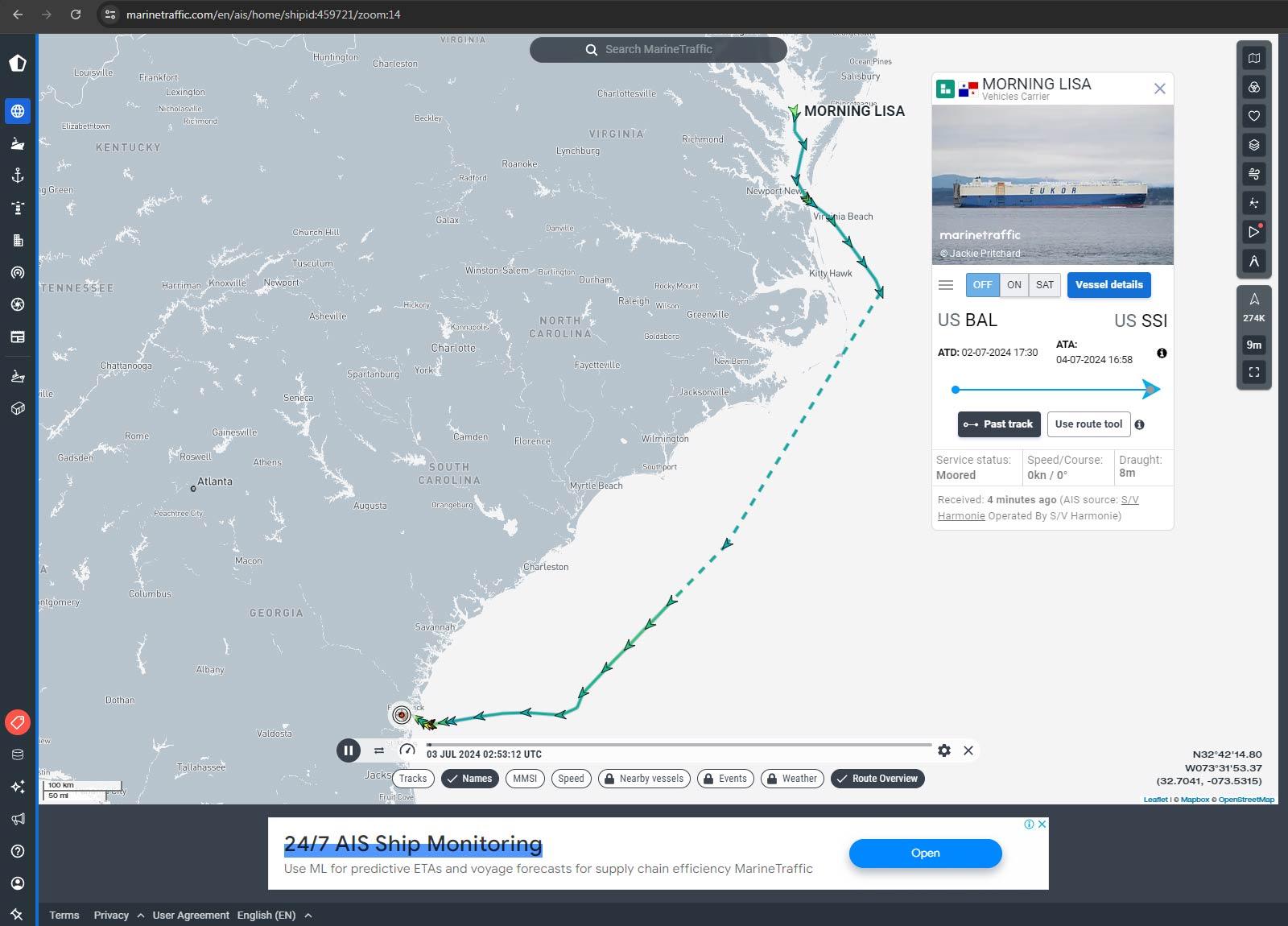 S650 Mustang Tracking your Mustang between Baltimore & Australia MT8