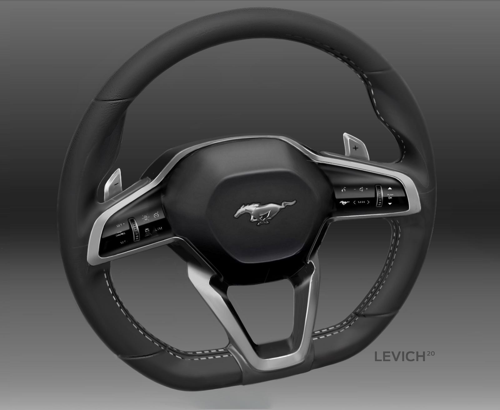 S650 Mustang S650 Mustang Design Sketches, Proposals, Modeling (Exterior + Interior) Mustang 3 Spoke 6-27-2019