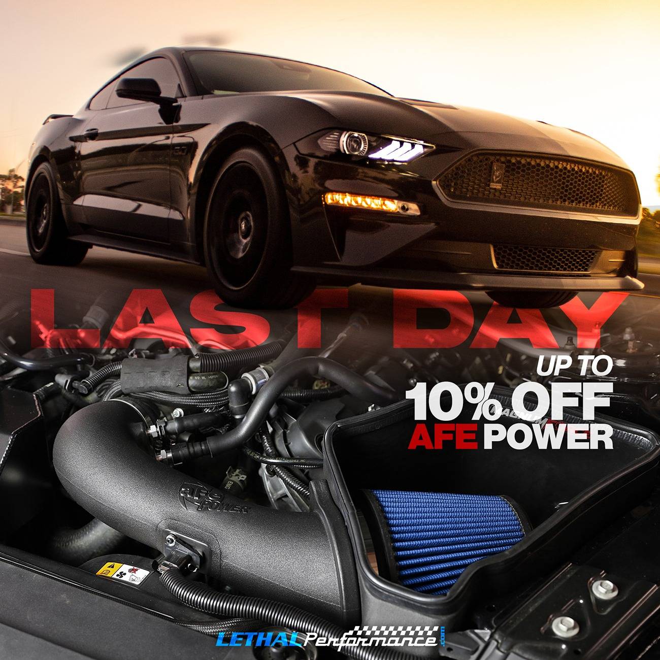 S650 Mustang LAST DAY to SAVE on AFE here at Lethal Performance! mustang. afe last