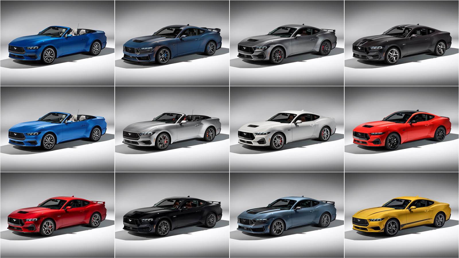 S650 Mustang Every 2024 Ford Mustang Color Everywhere All At Once Mustang Colors