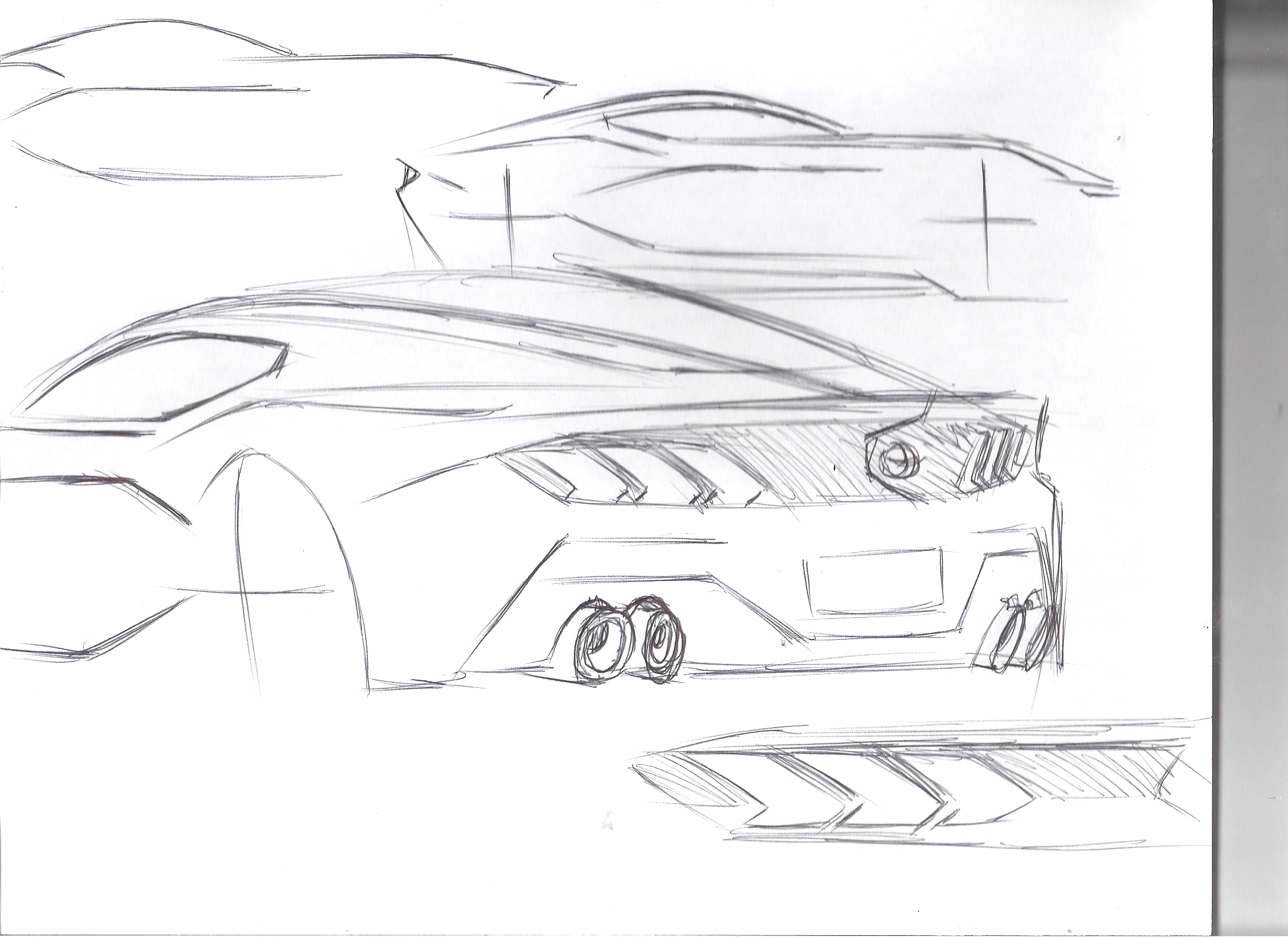S650 Mustang S650 Rear End Rendering Mustang design sketches