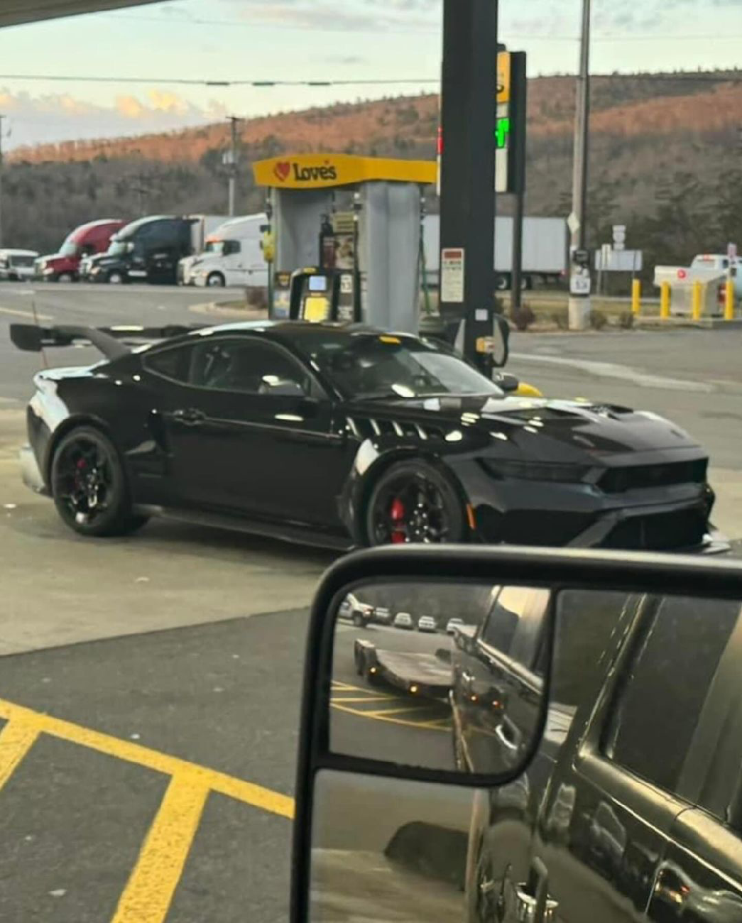 S650 Mustang Black Mustang GTD Spied at Public Gas Station mustang-gtd-spied-gas-station-3