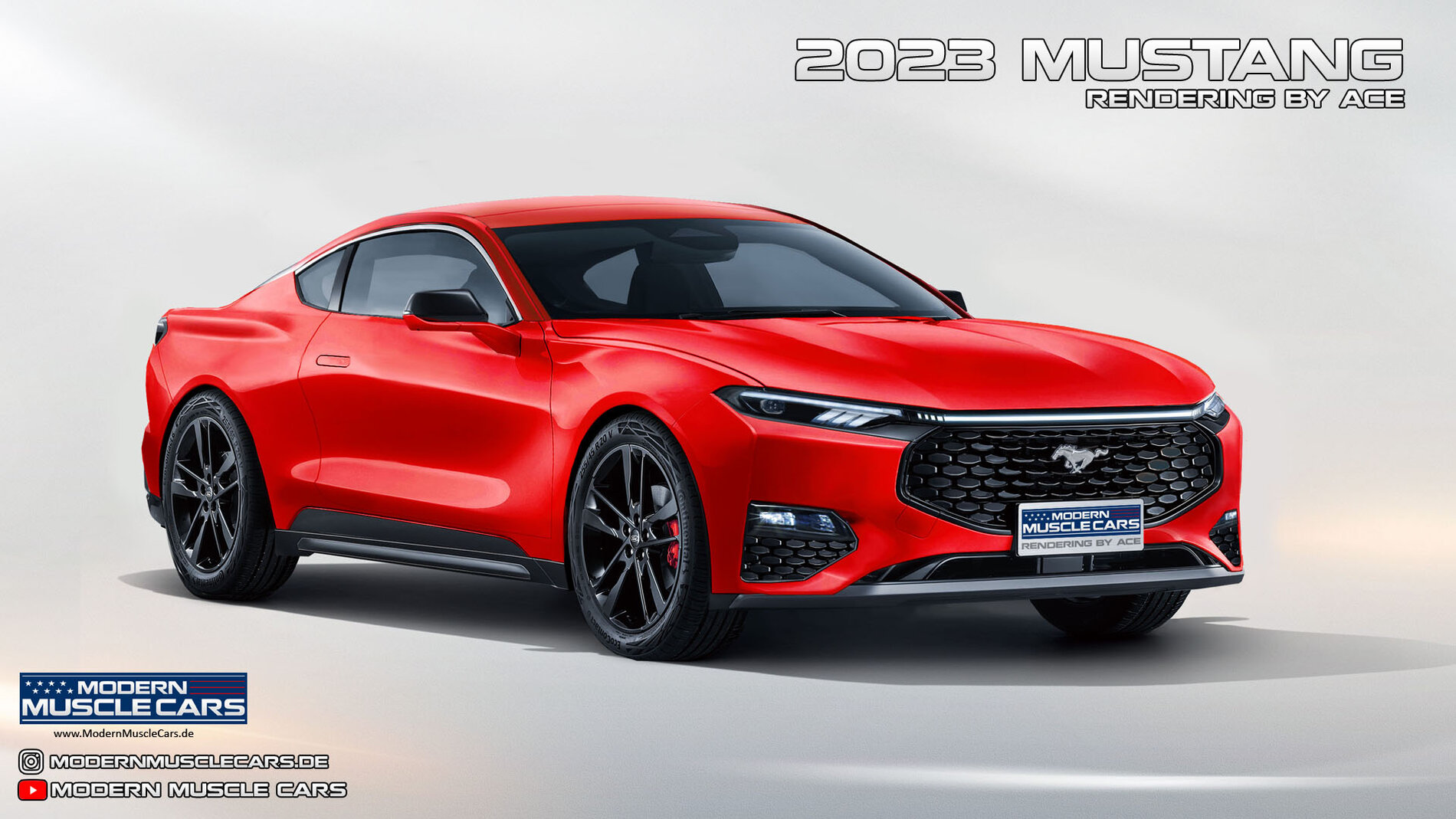 S650 Mustang Rendering: 2023 Mustang (based on Ford Evos) mustang7_red_modernmusclecars-