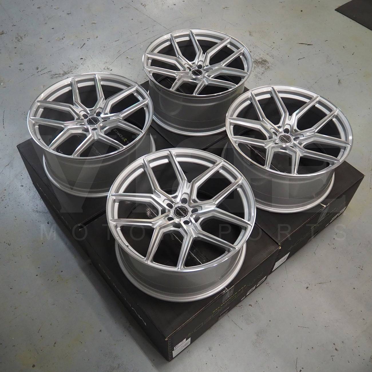 S650 Mustang MV Forged+ MVF5 Vertical Forged Wheels Available in 20 - Vibe Motorsports mv-forged-mvf5-diamond-silver-wheels-2