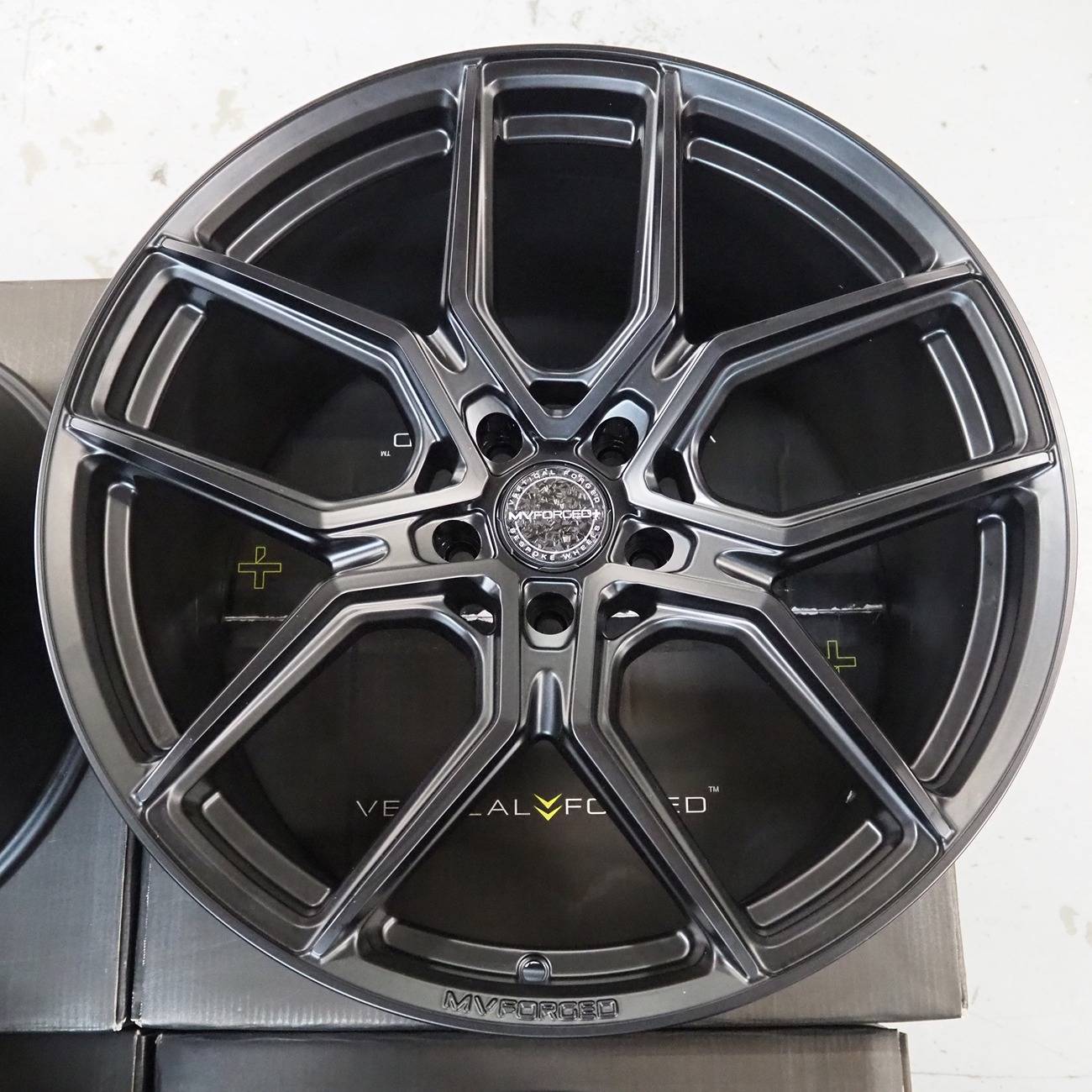 S650 Mustang MV Forged+ MVF5 Vertical Forged Wheels Available in 20 - Vibe Motorsports mv-forged-mvf5-satin-black-c8-wheels-5