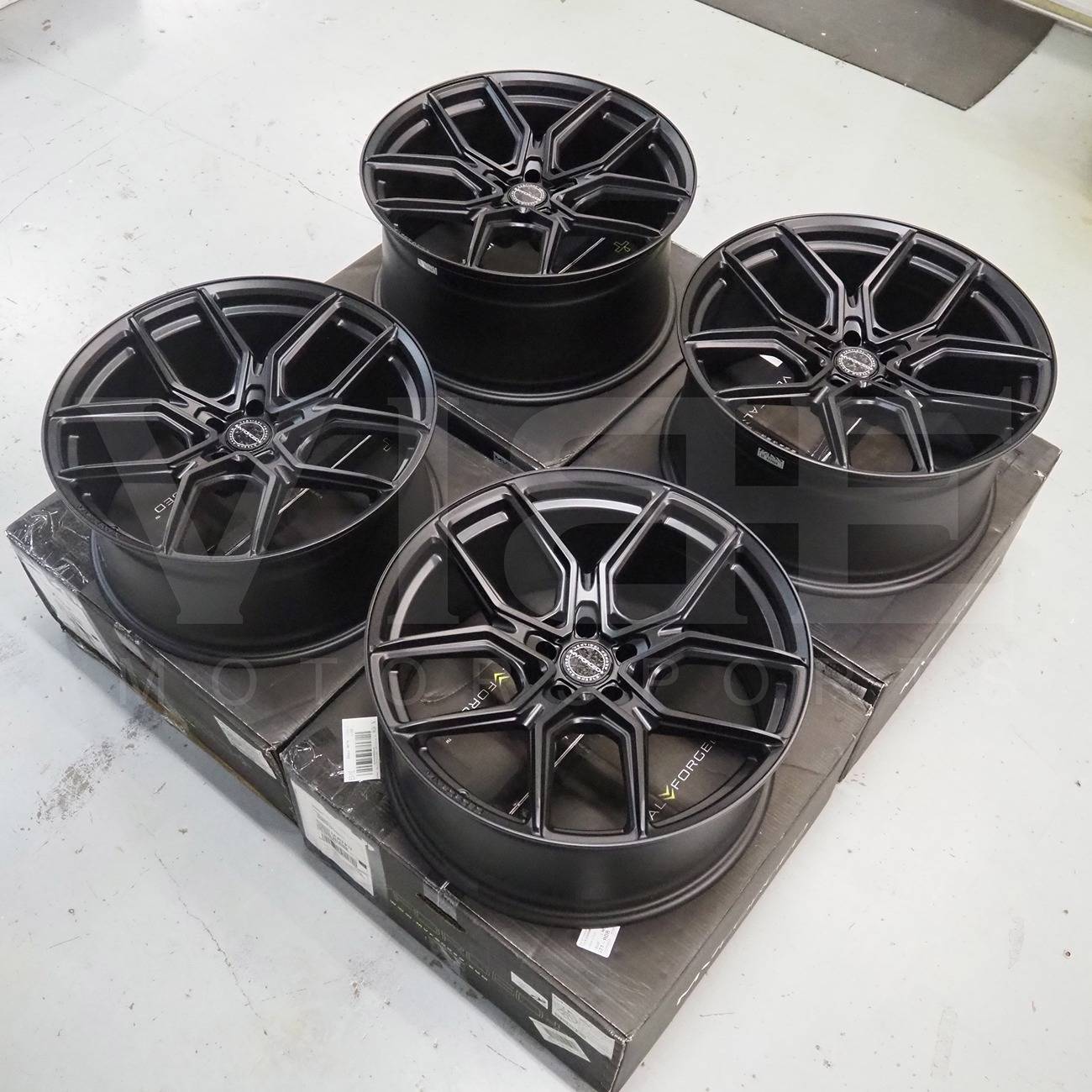 S650 Mustang MV Forged+ MVF5 Vertical Forged Wheels Available in 20 - Vibe Motorsports mv-forged-mvf5-satin-black-wheels-2