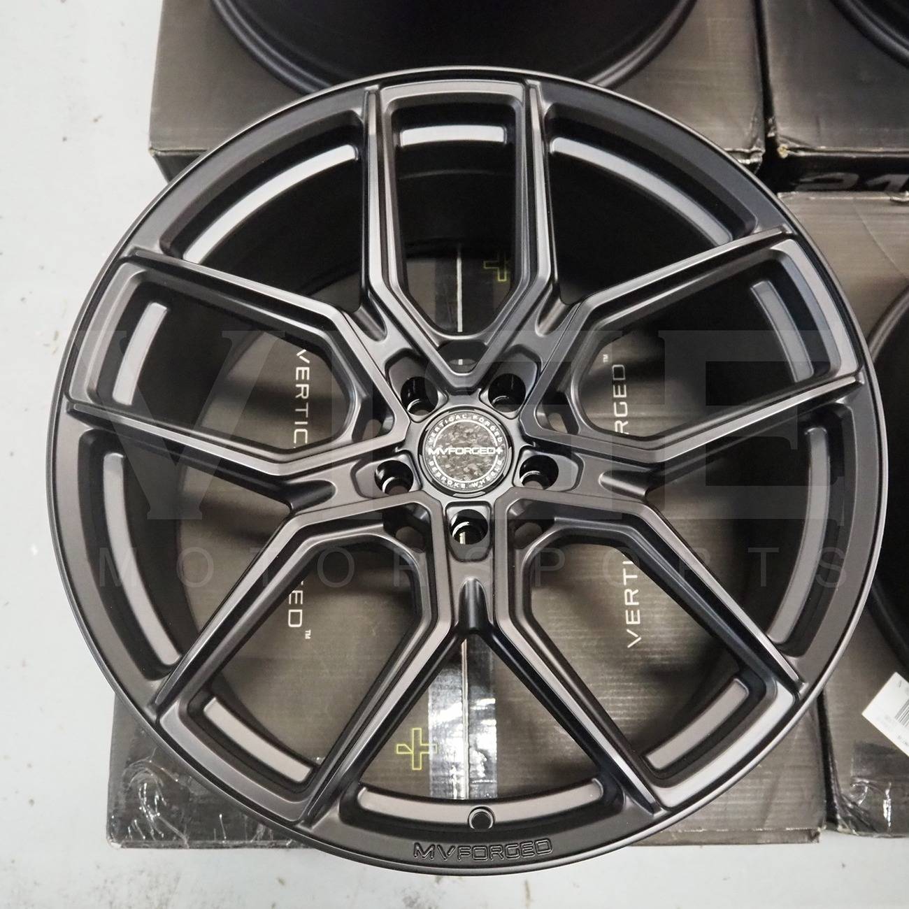 S650 Mustang MV Forged+ MVF5 Vertical Forged Wheels Available in 20 - Vibe Motorsports mv-forged-mvf5-satin-black-wheels-3
