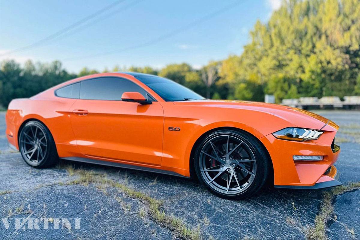 S650 Mustang New Vertini RFS2.2 RFS2.3 RFS2.4 19" and 20" Sizes ng_gt_orange_vertini_rfs19_brushed_dual_gunmetal_1