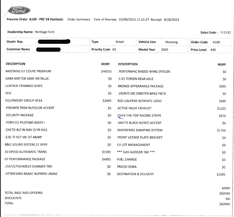 S650 Mustang 2024+ Mustang S650 Orders Tracking List & Stats [Enter Yours!] order edit