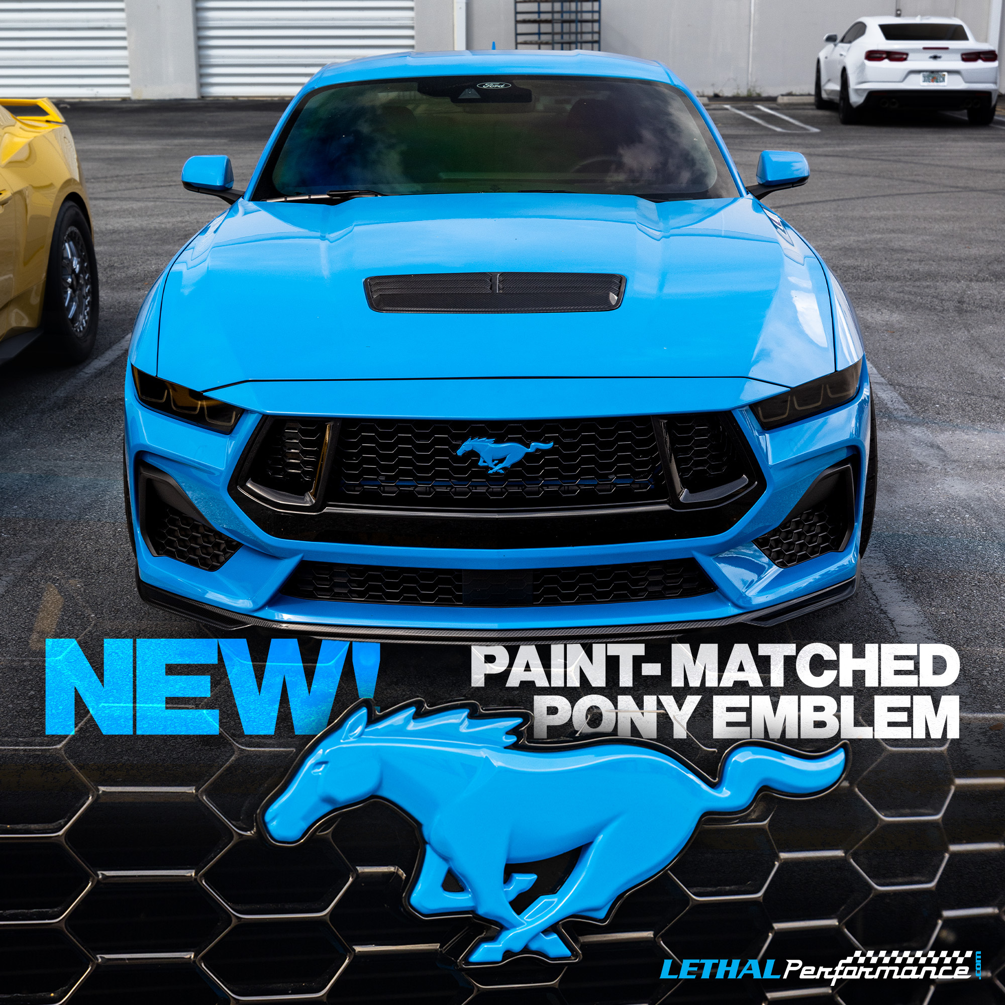 S650 Mustang ALL NEW Paint Matched Pony Emblem 2024+ Mustang!! paint matched emblem pony