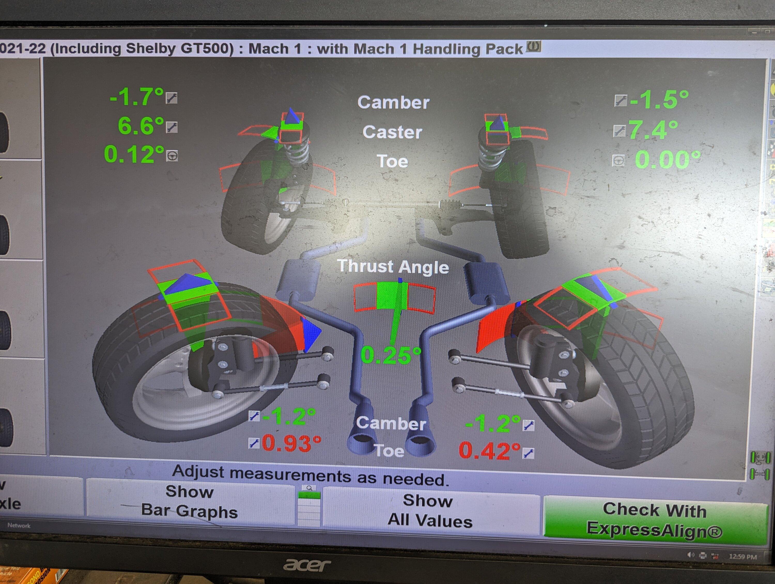 S650 Mustang WARNING: Check Dark Horse alignment on delivery PXL_20231024_165604508