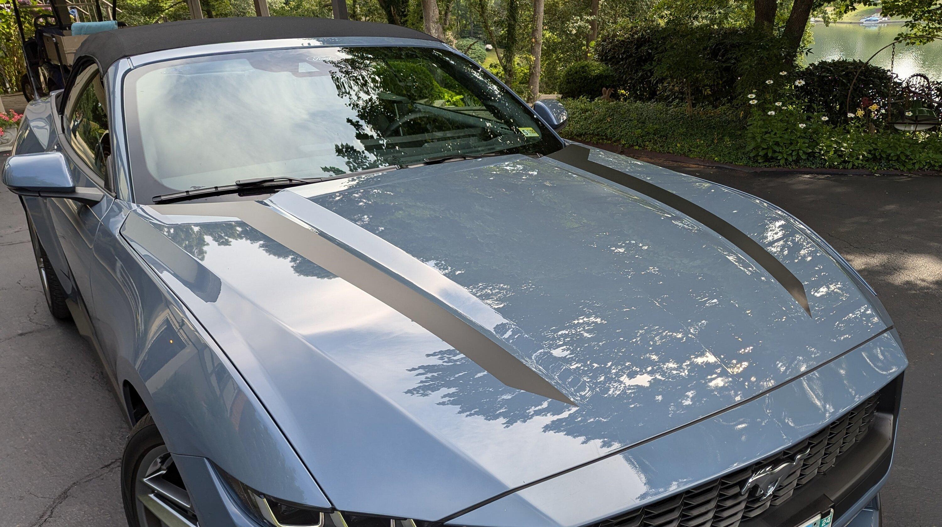 S650 Mustang What do you think of these EcoBoost Hood Graphics PXL_20240704_132852626