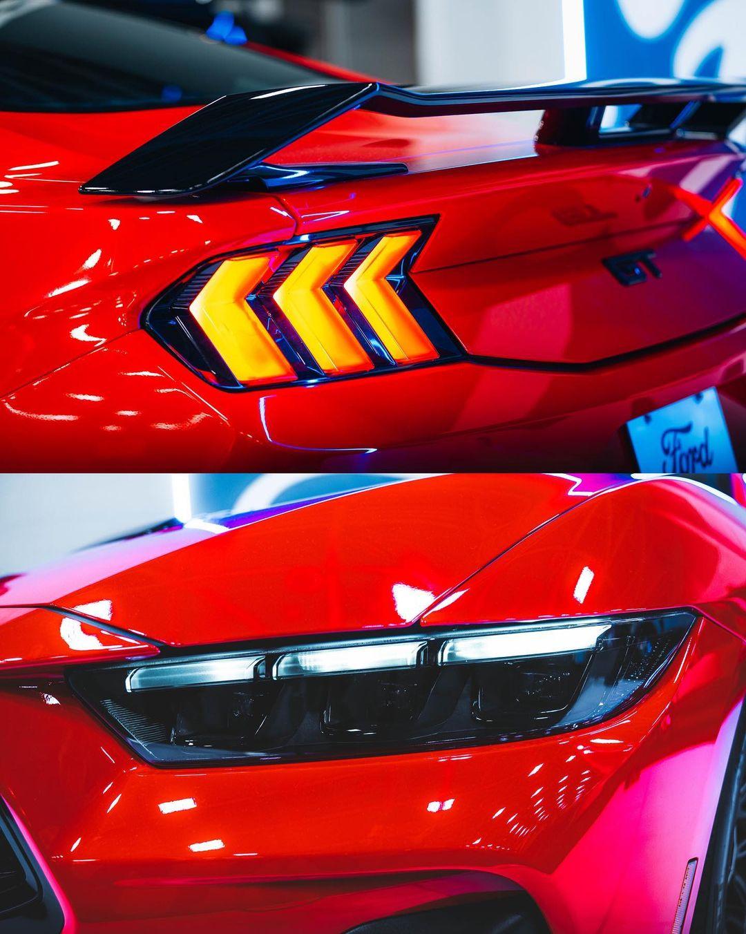 S650 Mustang Beautiful Race Red GT S650 Mustang at Auto Show Race Red Mustang S650 GT 1