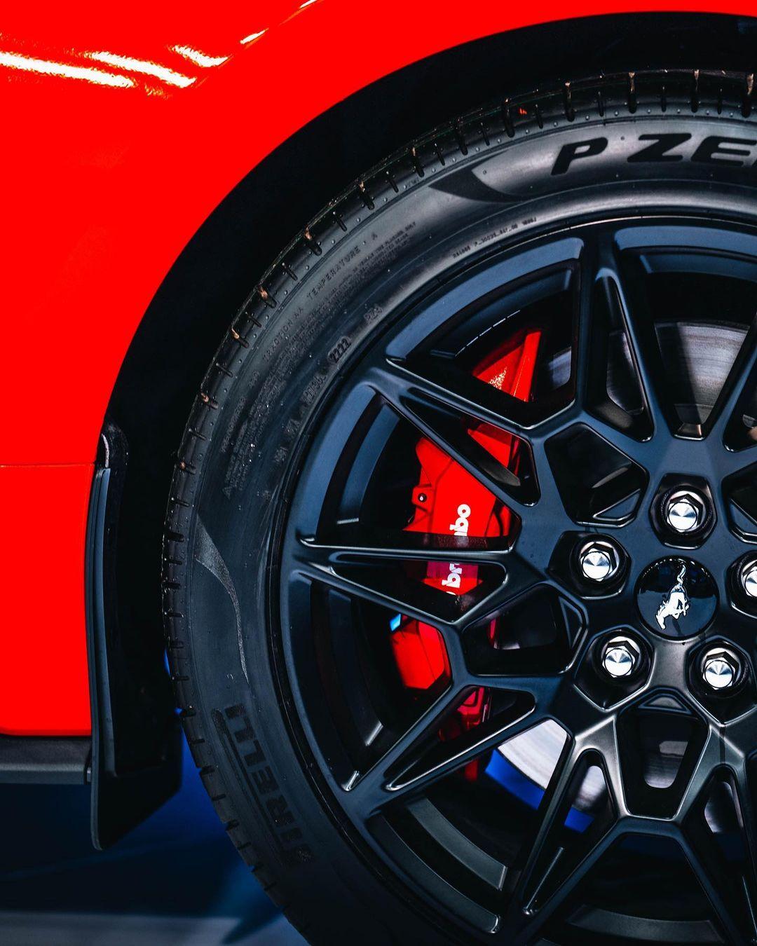 S650 Mustang Beautiful Race Red GT S650 Mustang at Auto Show Race Red Mustang S650 GT 4