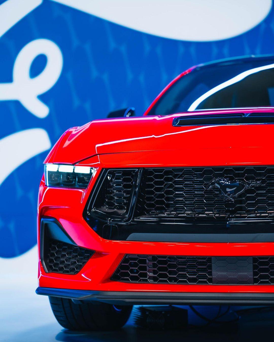 S650 Mustang Beautiful Race Red GT S650 Mustang at Auto Show Race Red Mustang S650 GT 7