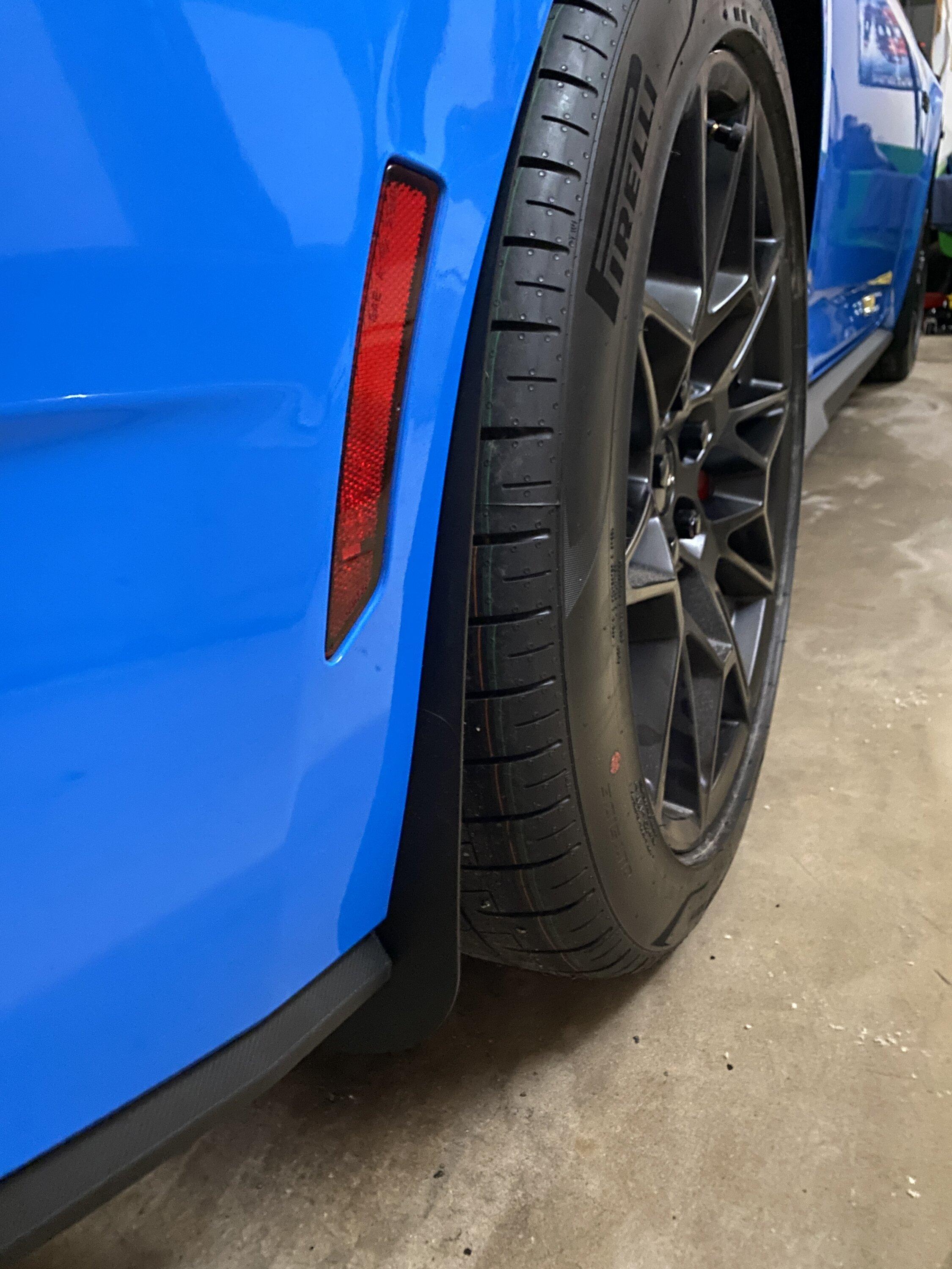 S650 Mustang Splash Shield/Mud Guard/Fender Flare to protect paint Rear Outside View.JPG