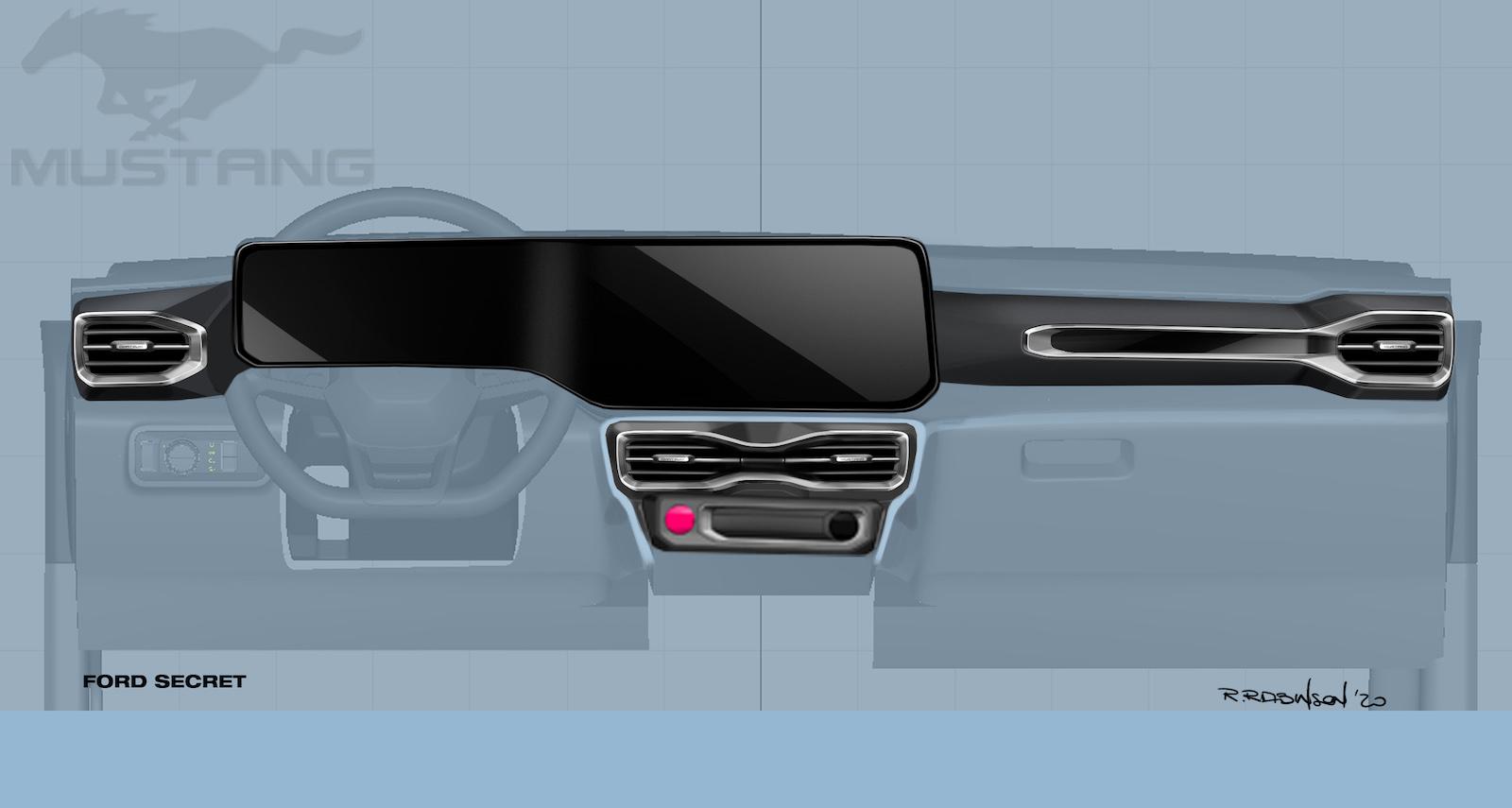 S650 Mustang S650 Mustang Design Sketches, Proposals, Modeling (Exterior + Interior) rear view ren