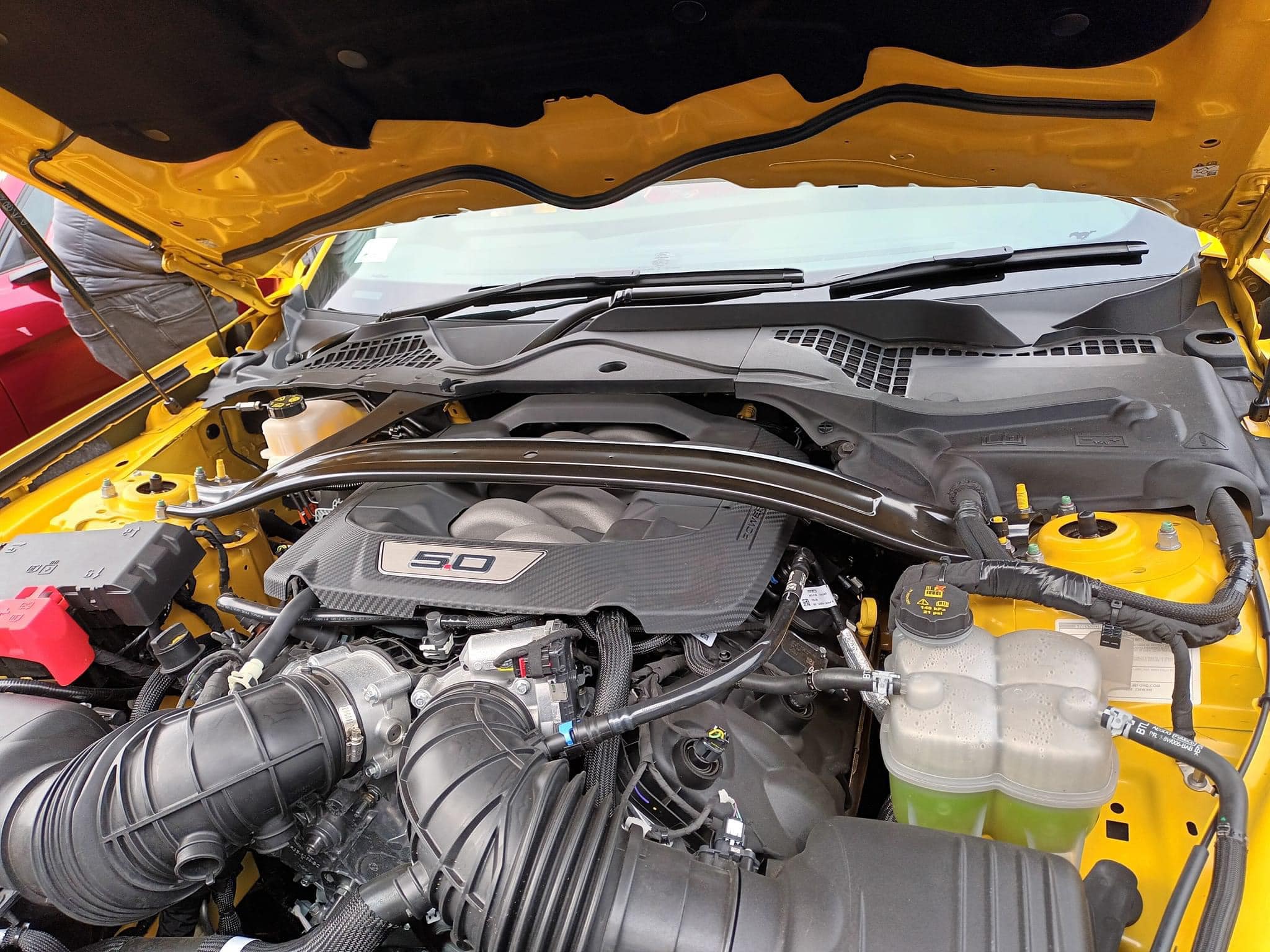 S650 Mustang Strut tower brace plate RHD Engine Bay