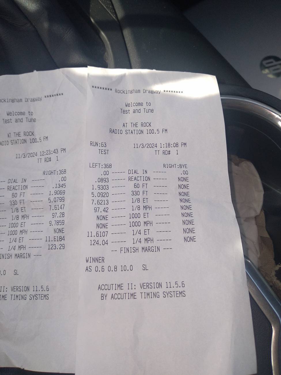 S650 Mustang Drag strip times after Kooks Longtube headers & AWE Switchpath exhaust (2024 Mustang GT) Rock_160lbsRedux_11-61s_124mph