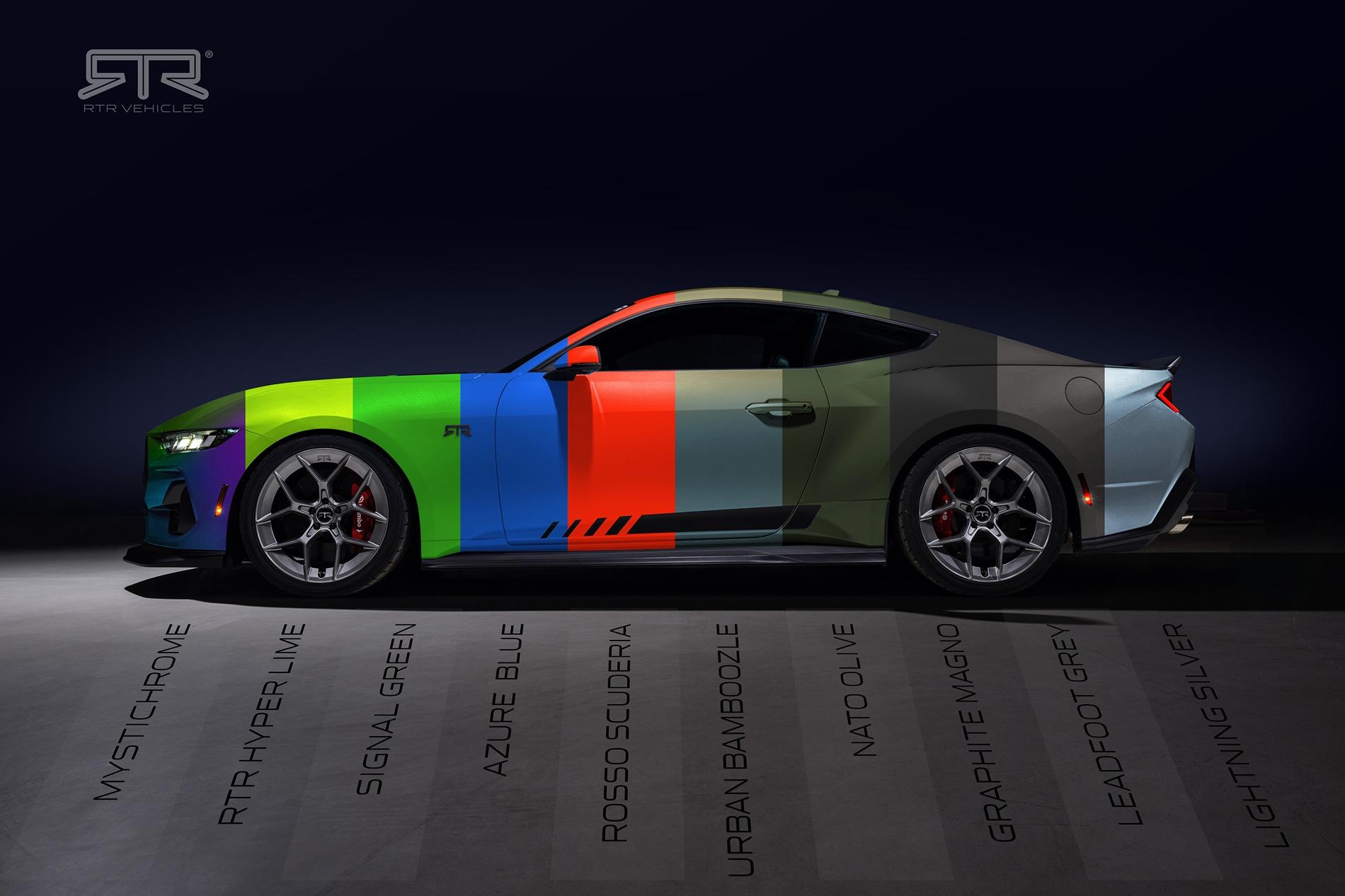 S650 Mustang RTR Vehicles Brings Back Iconic Mystichrome with New Paint to Sample Program RTR_PTS_Colors_Master_v4