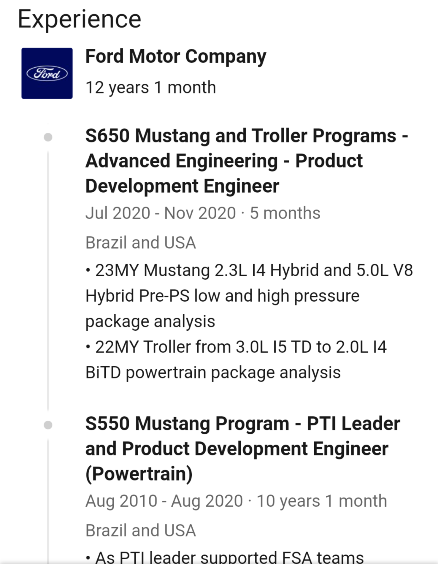 S650 Mustang TWO hybrid powertrains for S650 Mustang!? Clues via Linkedin profile s650 mustang hybrid powerplants