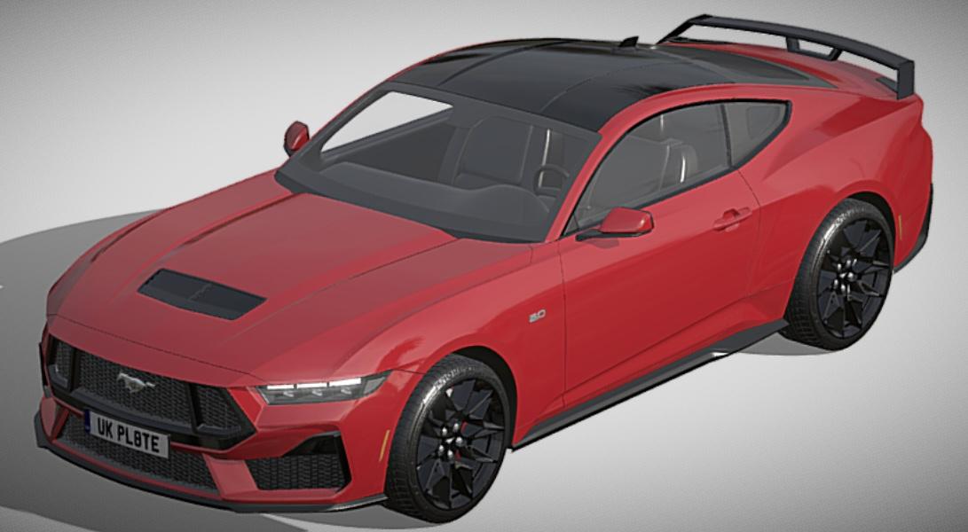 S650 Mustang 3D modeling of S650 Mustang GT, Dark Horse, EcoBoost S650 Render 3d 1