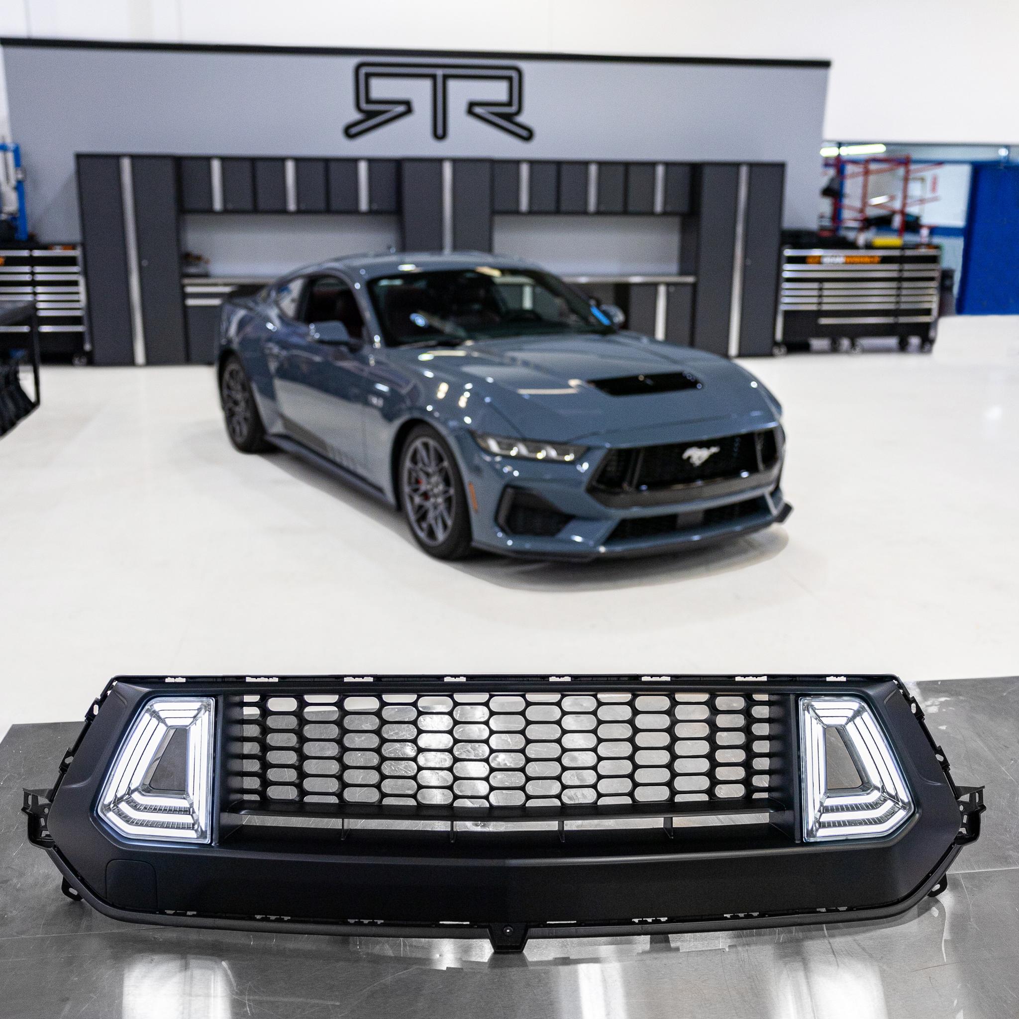 S650 Mustang 2024 Mustang RTR Upper Grille // Sneak Peek S650GrilleLightTeaser