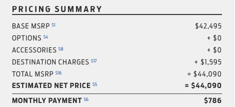S650 Mustang Price increase already on 2024 Mustangs! Screenshot 2023-04-23 at 10.33.30 AM