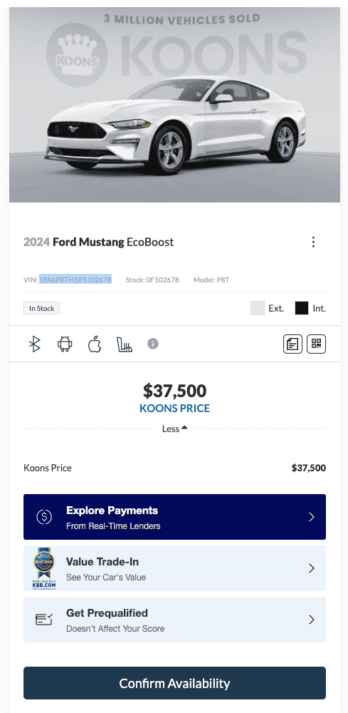 S650 Mustang S650s showing up on dealer lots ("IN TRANSIT" Still) Screenshot 2023-08-08 at 12.12.18 PM