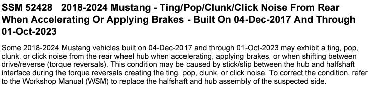 S650 Mustang Clunking noise from the transmission  when slowing down! Screenshot 2024-09-17 112013